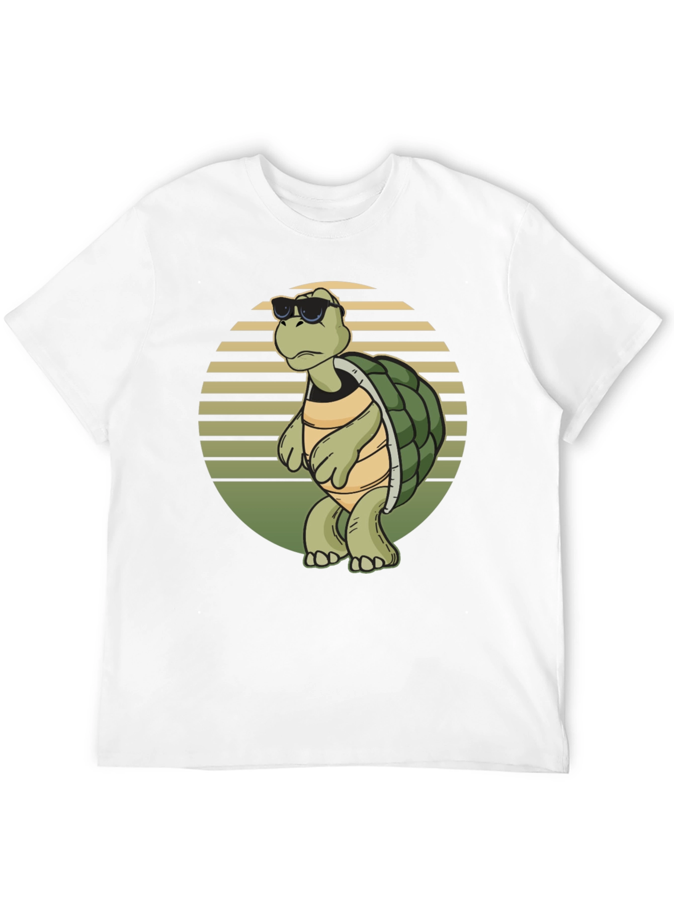 Cool Turtle Graphic Tee - Black Cotton Shirt