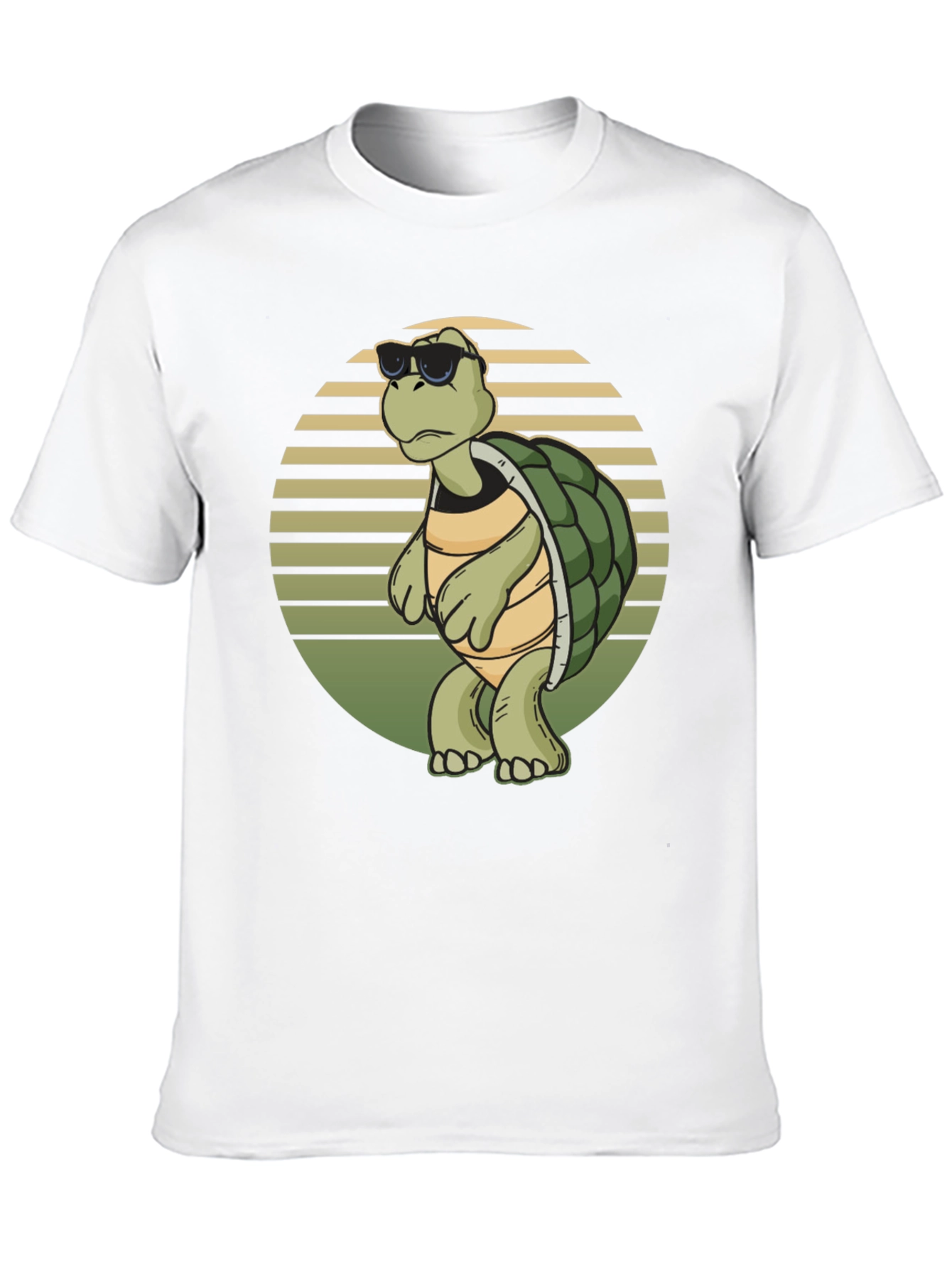 Cool Turtle Graphic Tee - Black Cotton Shirt