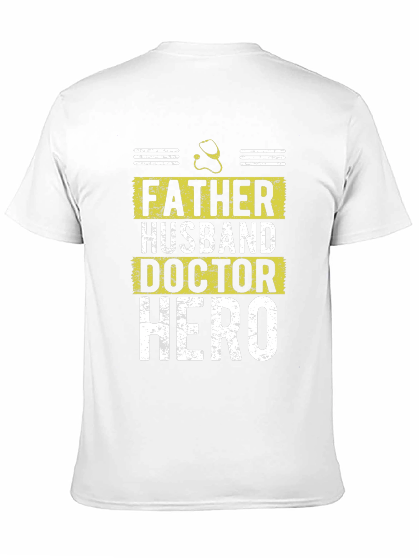 Father Husband Doctor Hero Graphic Tee - Black