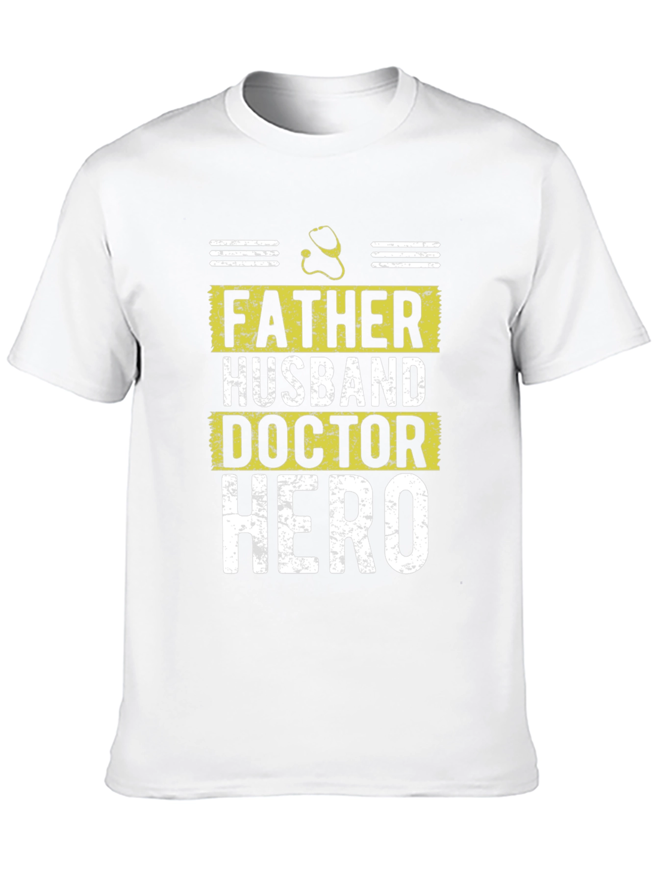 Father Husband Doctor Hero Graphic Tee - Black