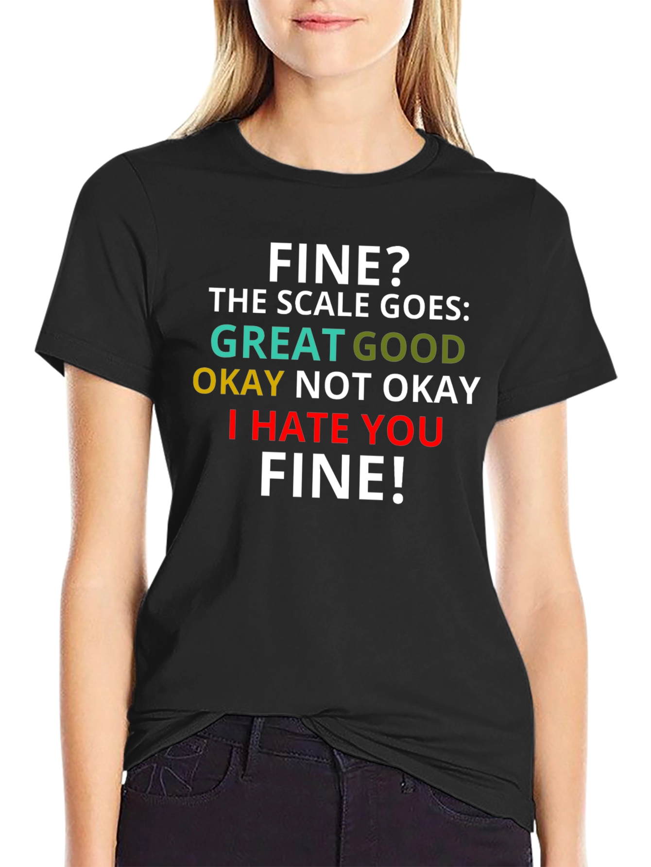 Funny Scale T-Shirt - I Hate You Fine!
