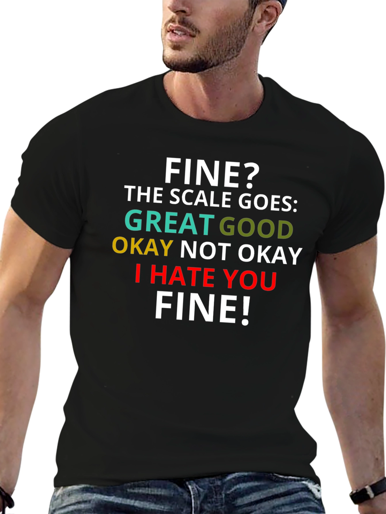 Funny Scale T-Shirt - I Hate You Fine!