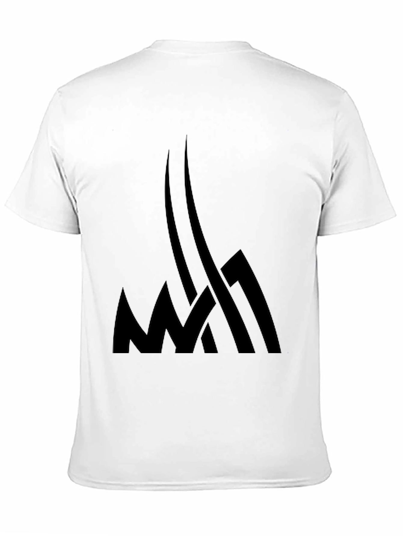 Mens Black Graphic Tee - Abstract Design