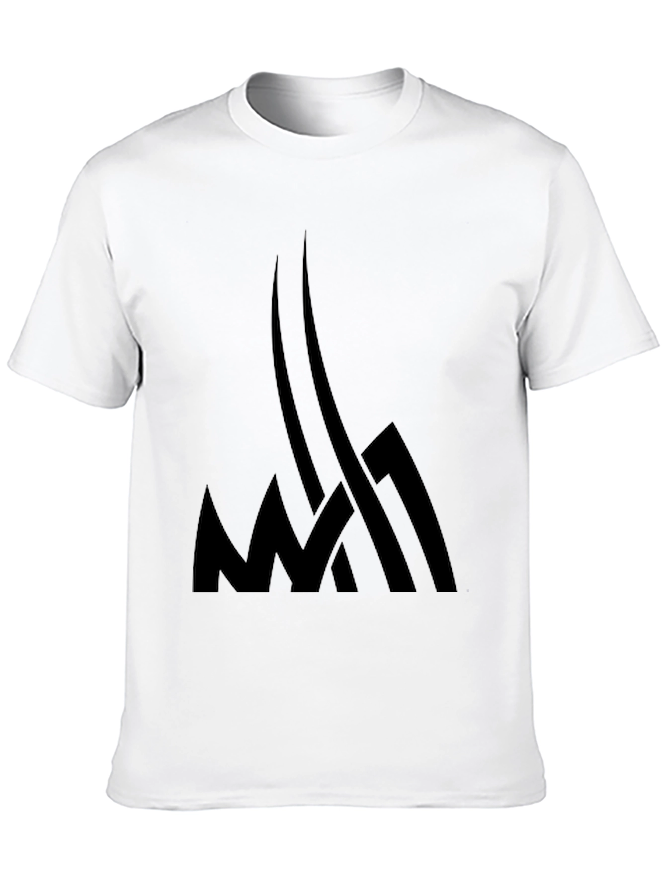 Mens Black Graphic Tee - Abstract Design
