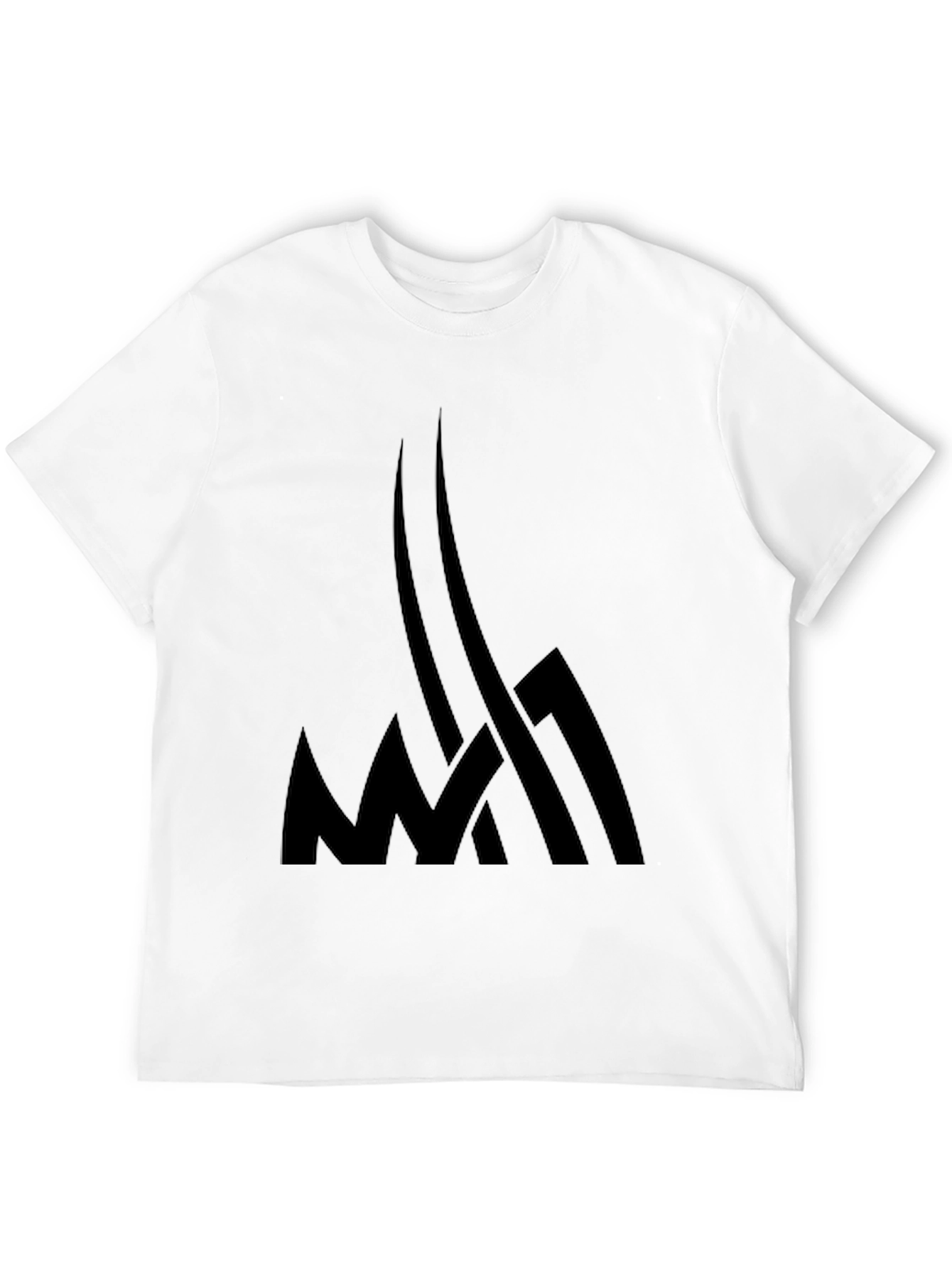 Mens Black Graphic Tee - Abstract Design