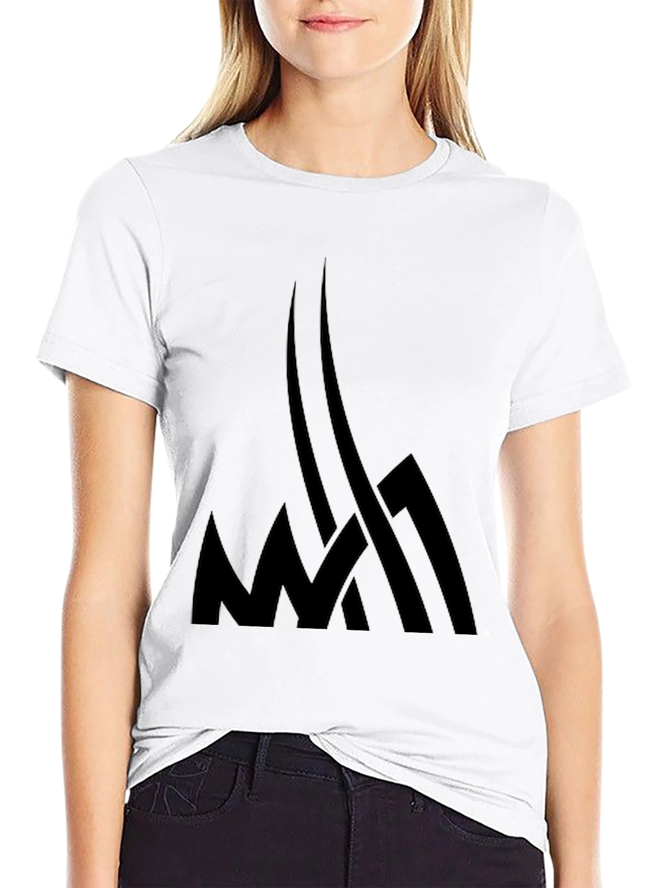 Mens Black Graphic Tee - Abstract Design