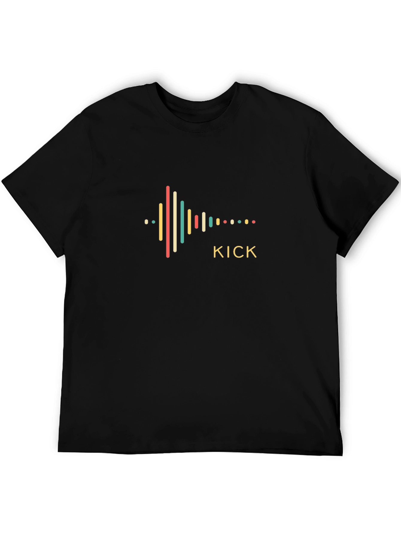 Kick Graphic Print Black T-Shirt