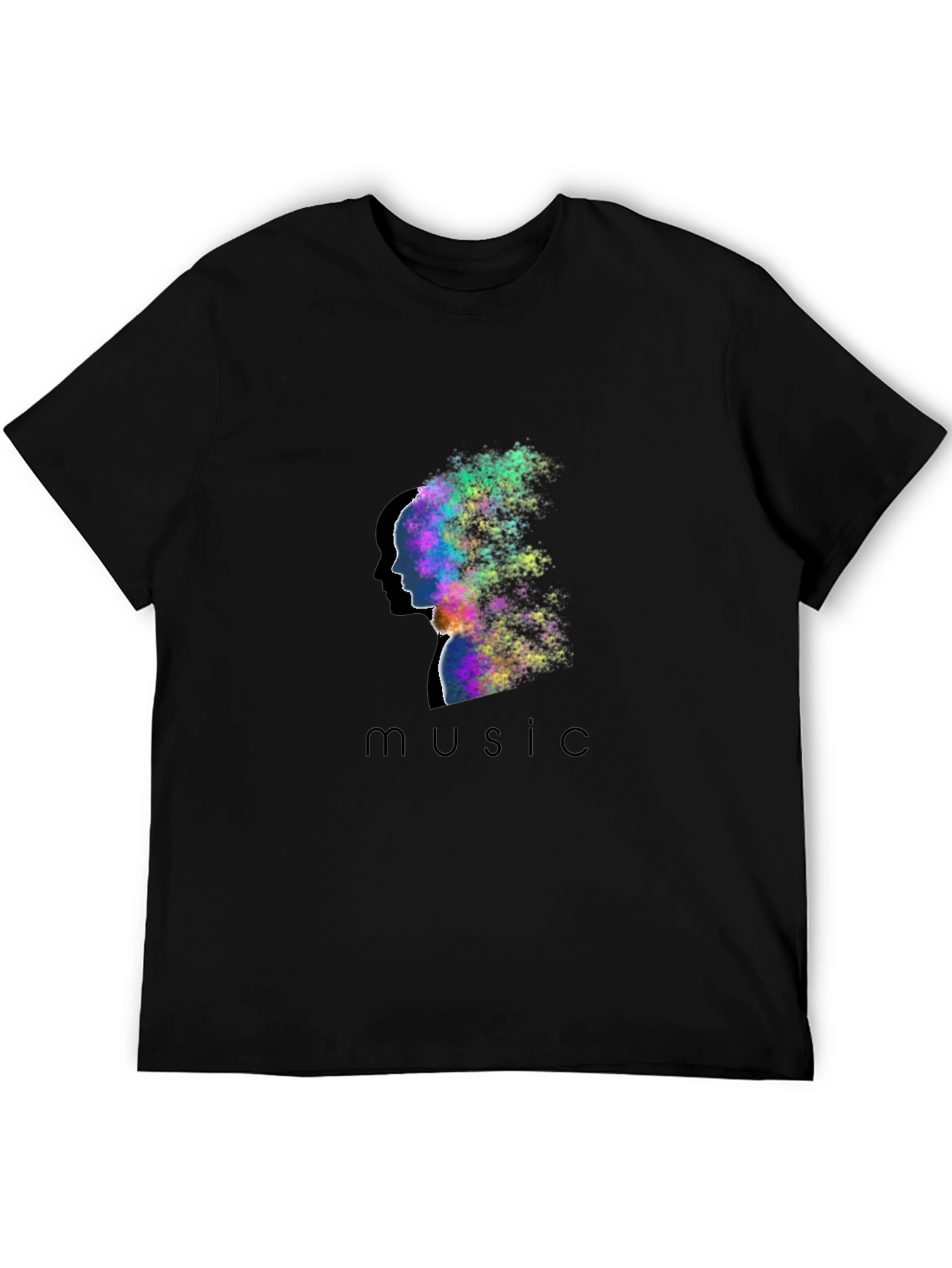 Music Silhouette Graphic T-Shirt - Artistic Design