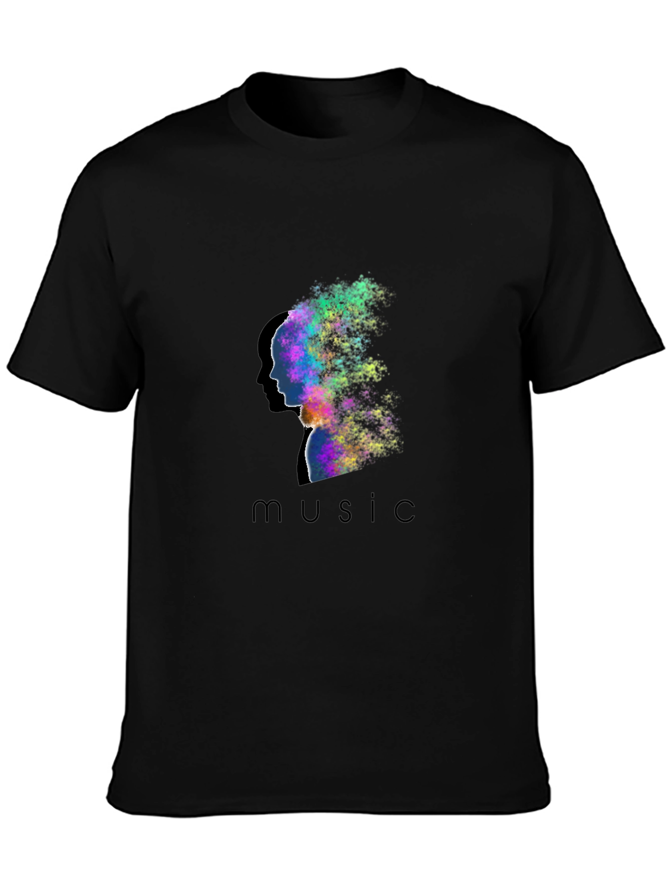 Music Silhouette Graphic T-Shirt - Artistic Design