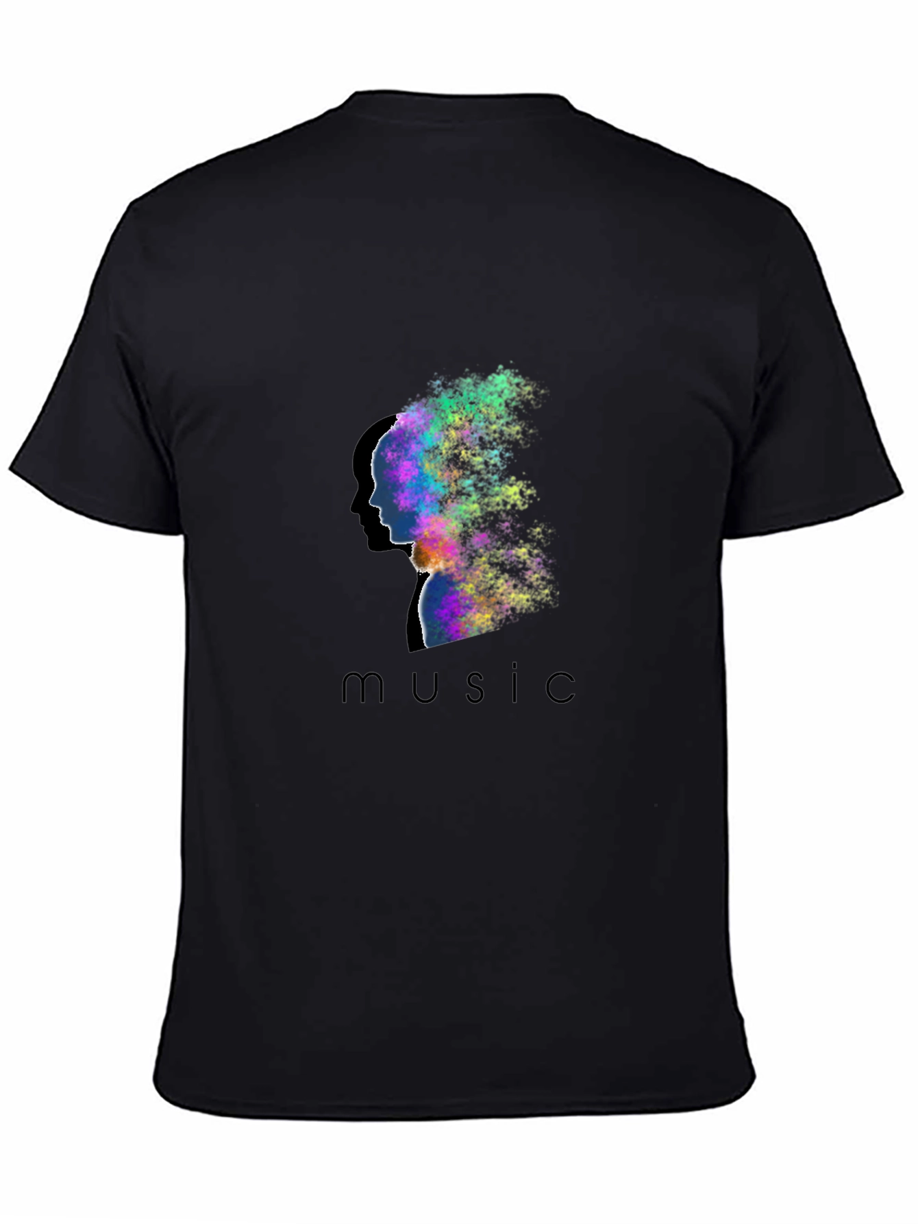 Music Silhouette Graphic T-Shirt - Artistic Design