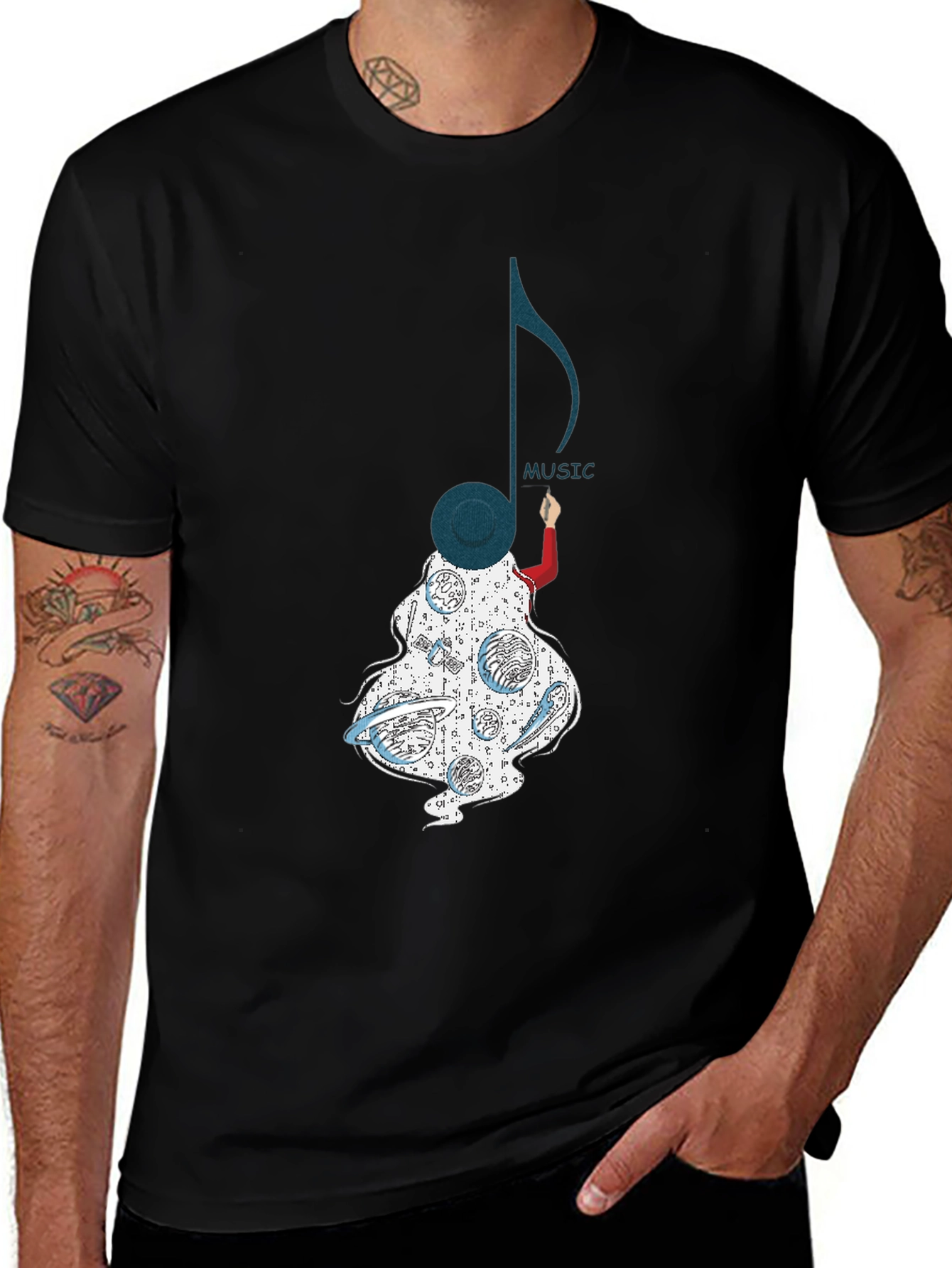 Music Note Graphic Tee - Stylish Unisex T-Shirt