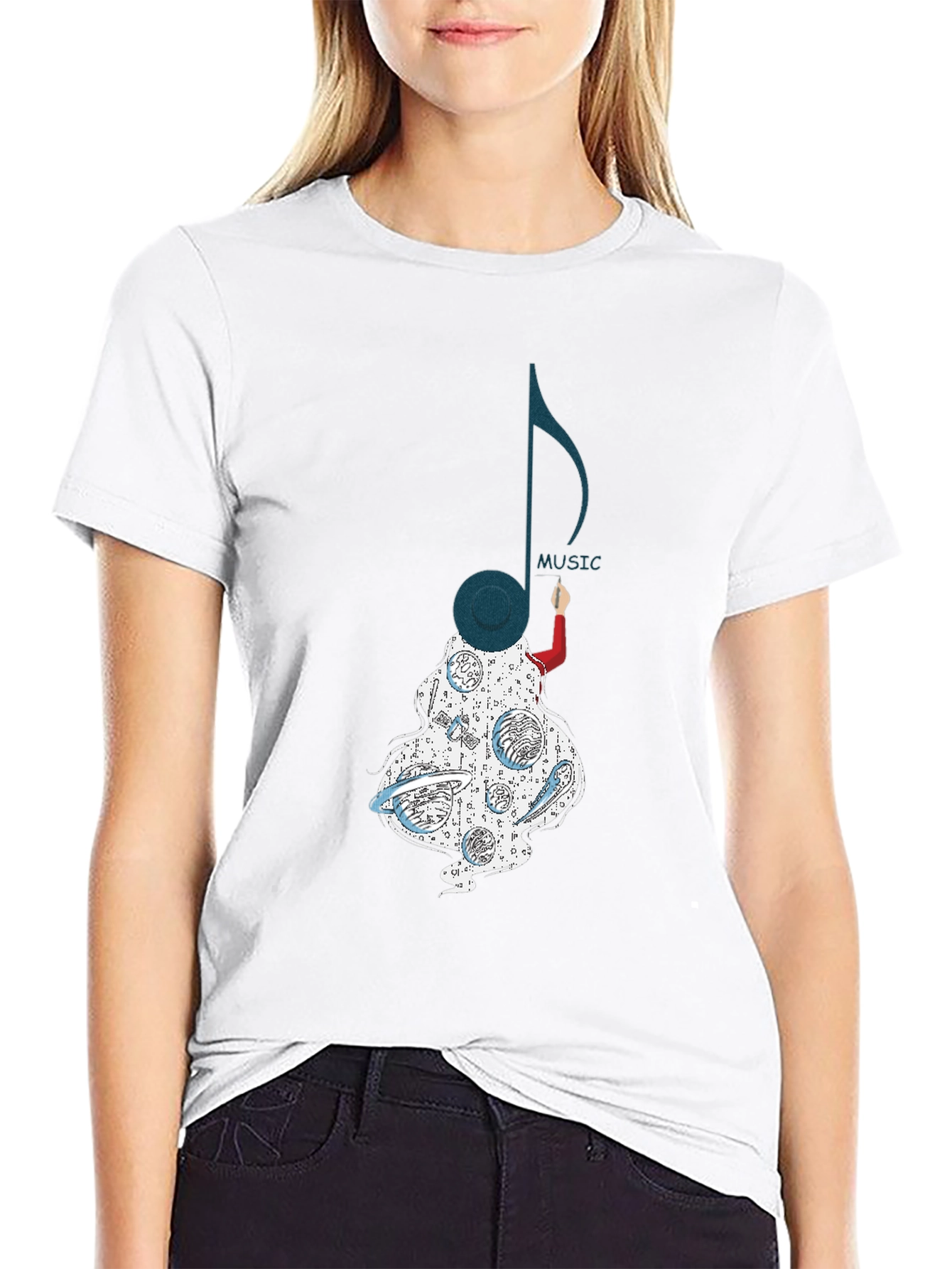Music Note Graphic Tee - Stylish Unisex T-Shirt