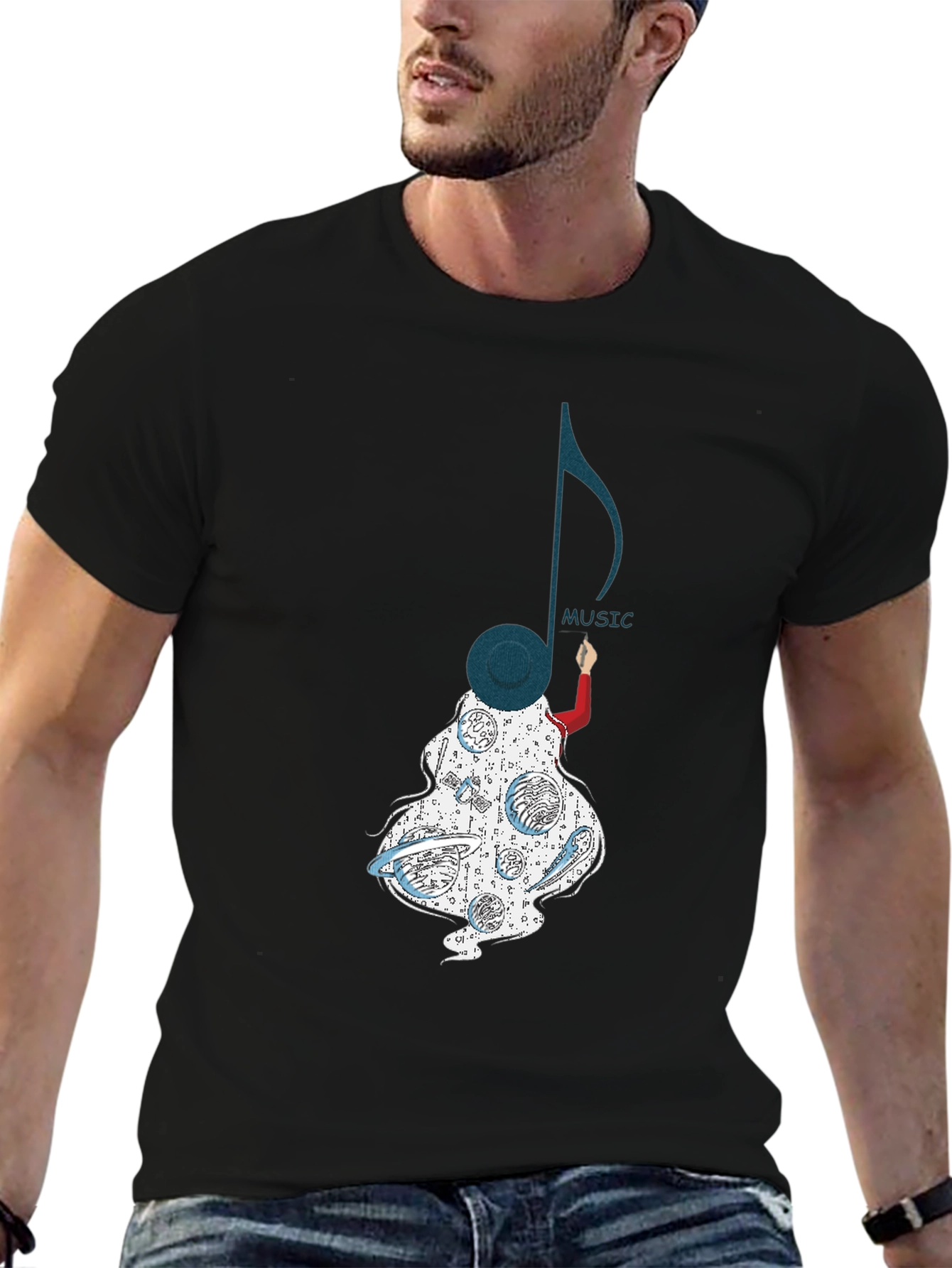 Music Note Graphic Tee - Stylish Unisex T-Shirt