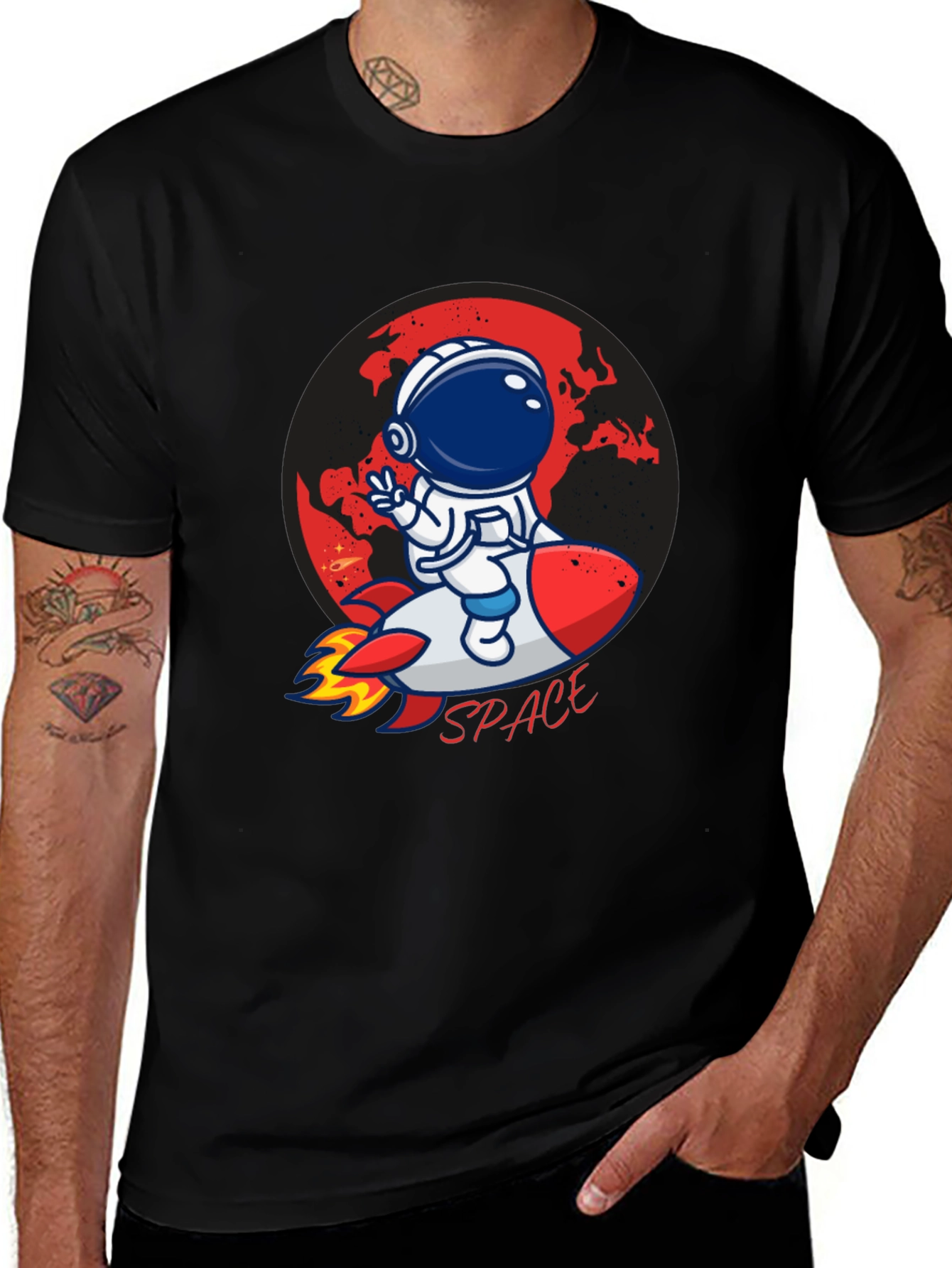 Astronaut in Space Graphic T-Shirt