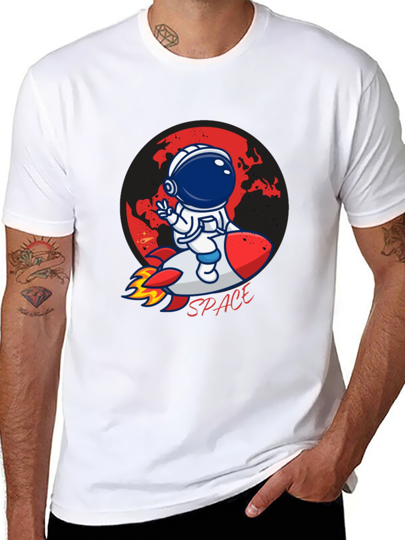 Astronaut in Space Graphic T-Shirt
