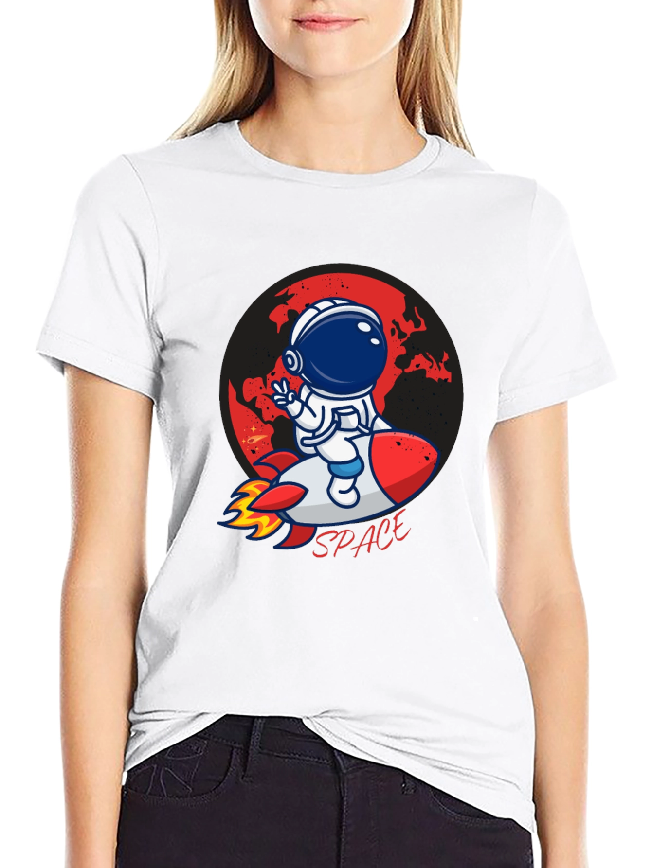 Astronaut in Space Graphic T-Shirt