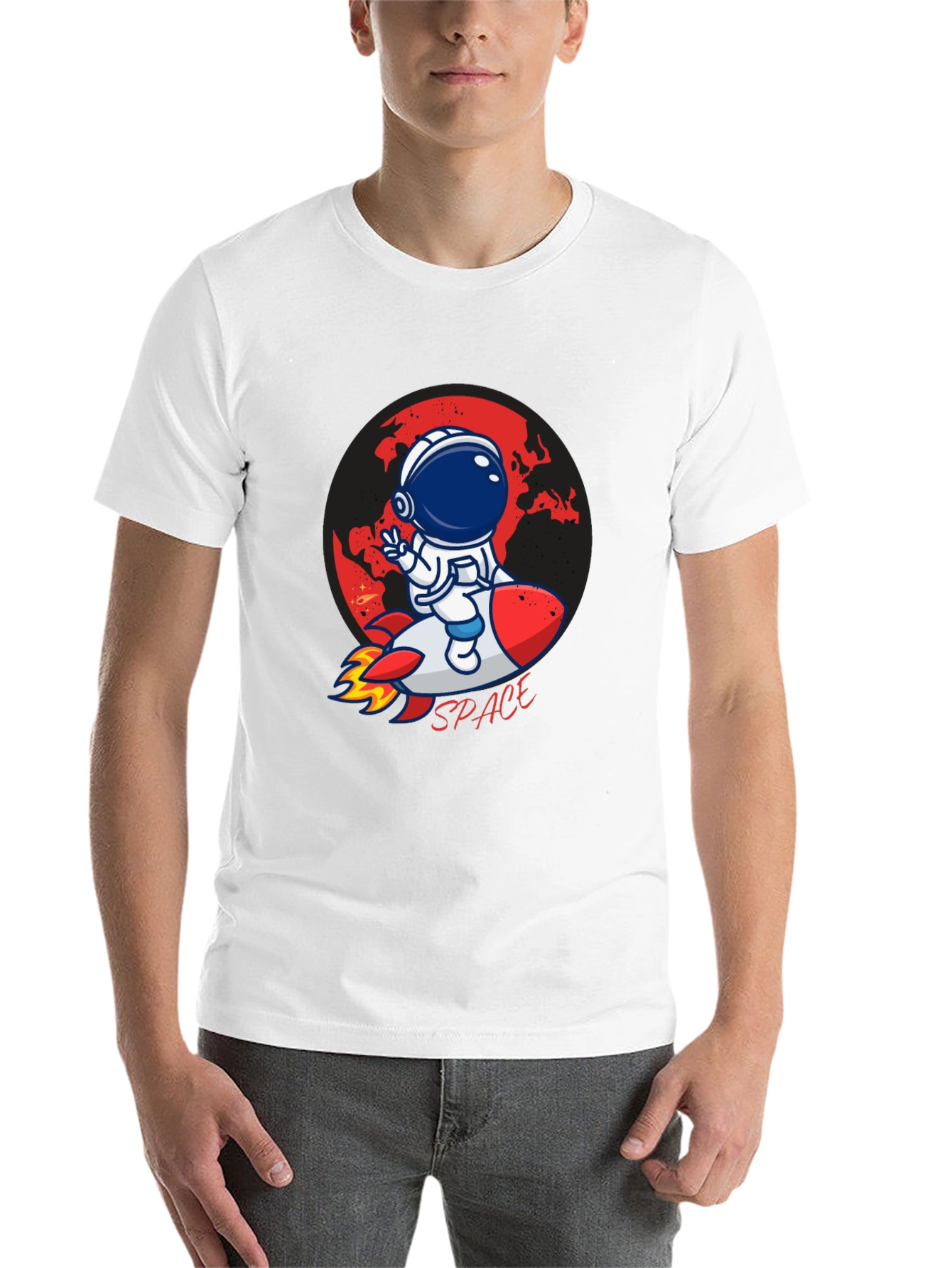 Astronaut in Space Graphic T-Shirt