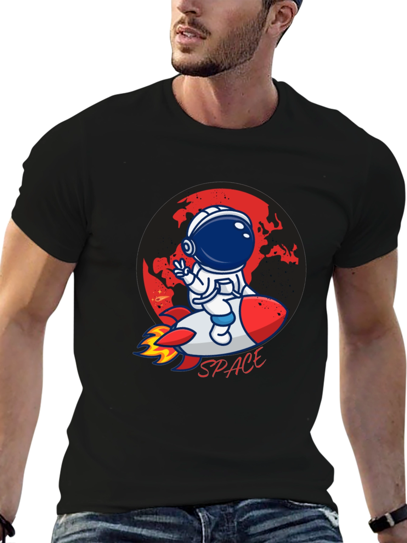Astronaut in Space Graphic T-Shirt