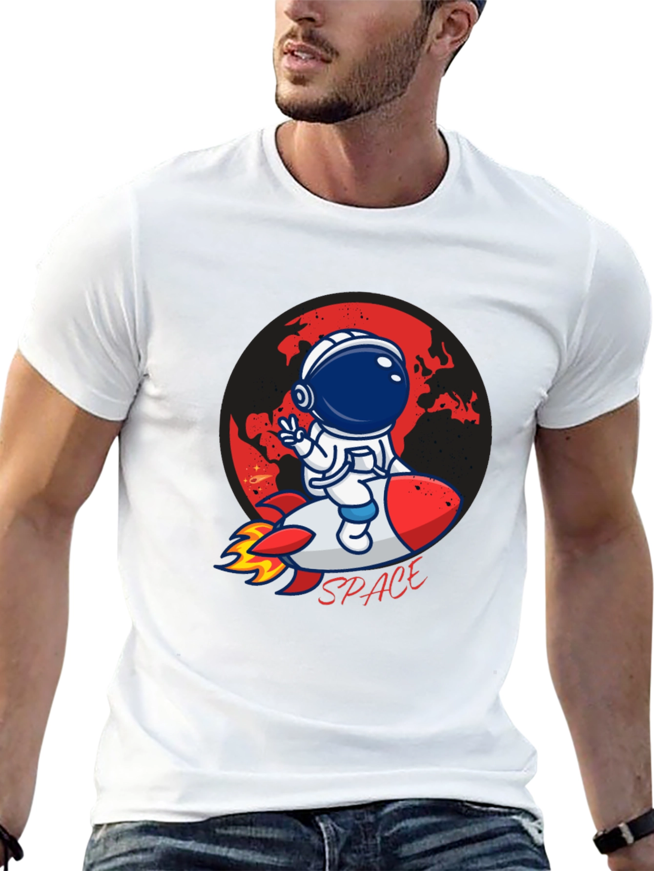 Astronaut in Space Graphic T-Shirt