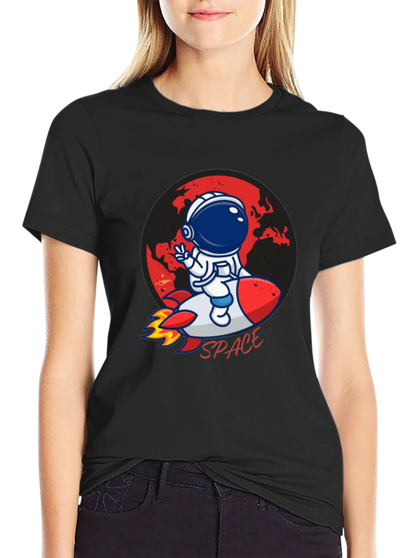 Astronaut in Space Graphic T-Shirt