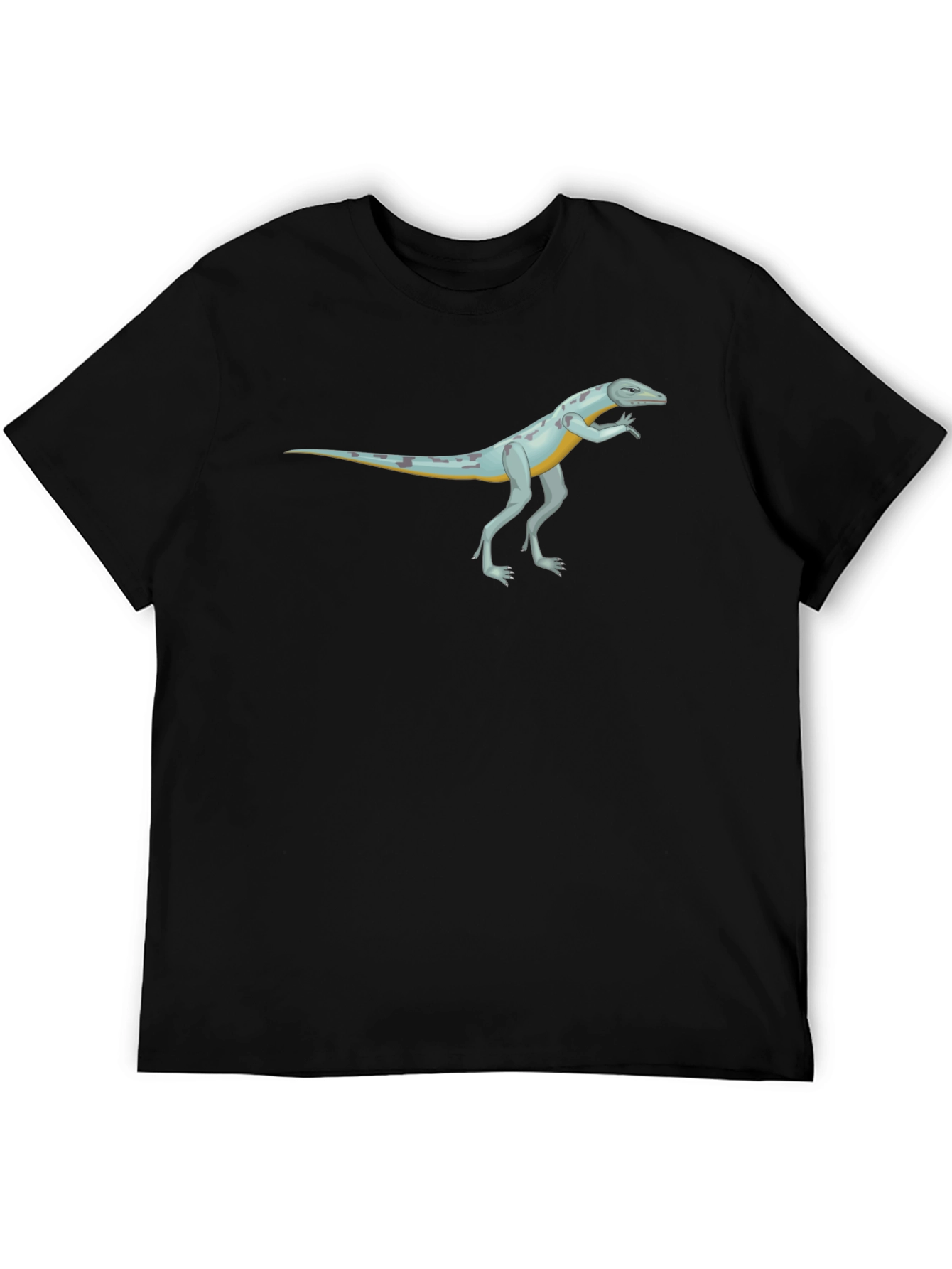 Cool Reptile Cartoon Graphic Black T-Shirt