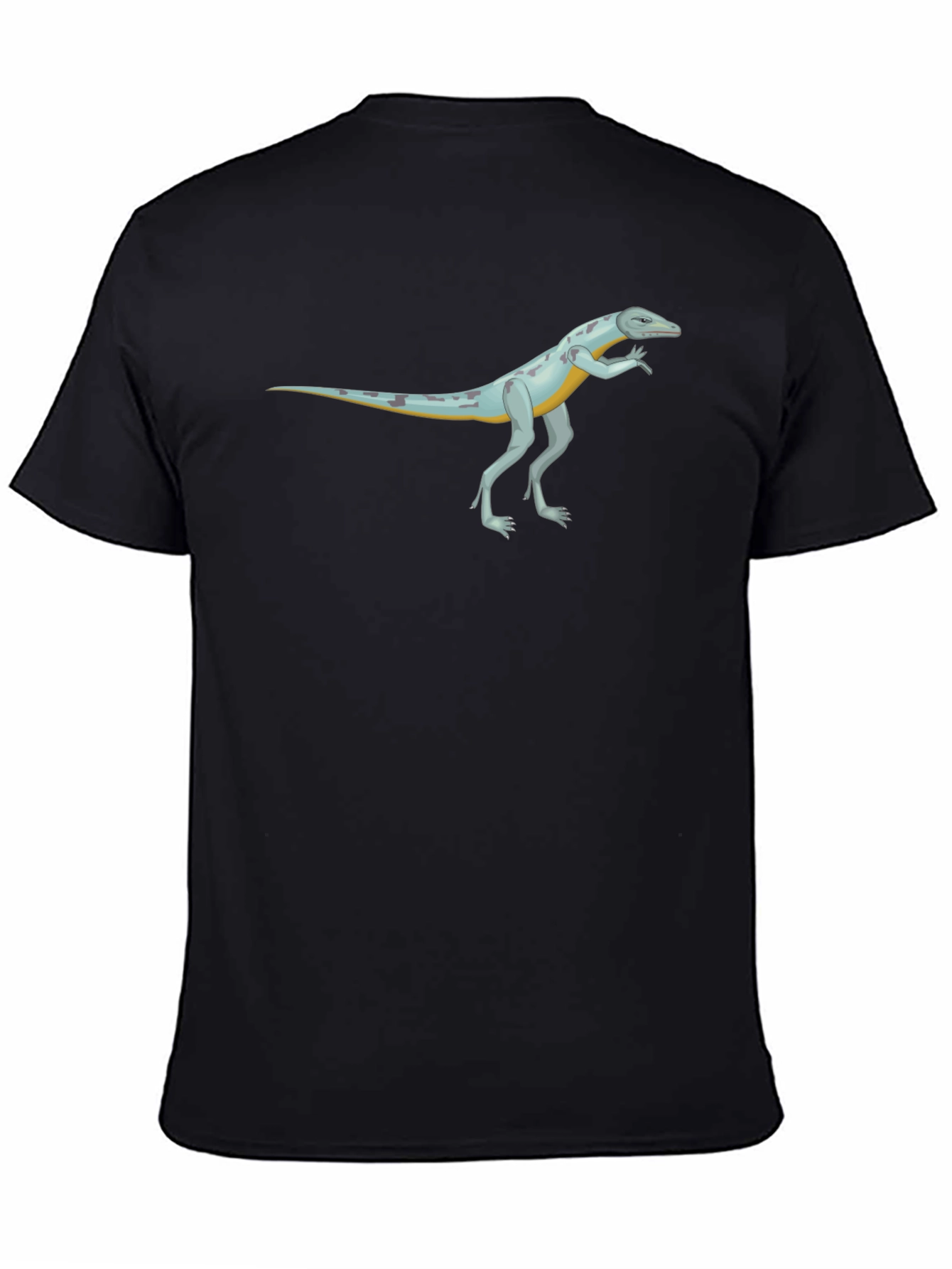 Cool Reptile Cartoon Graphic Black T-Shirt