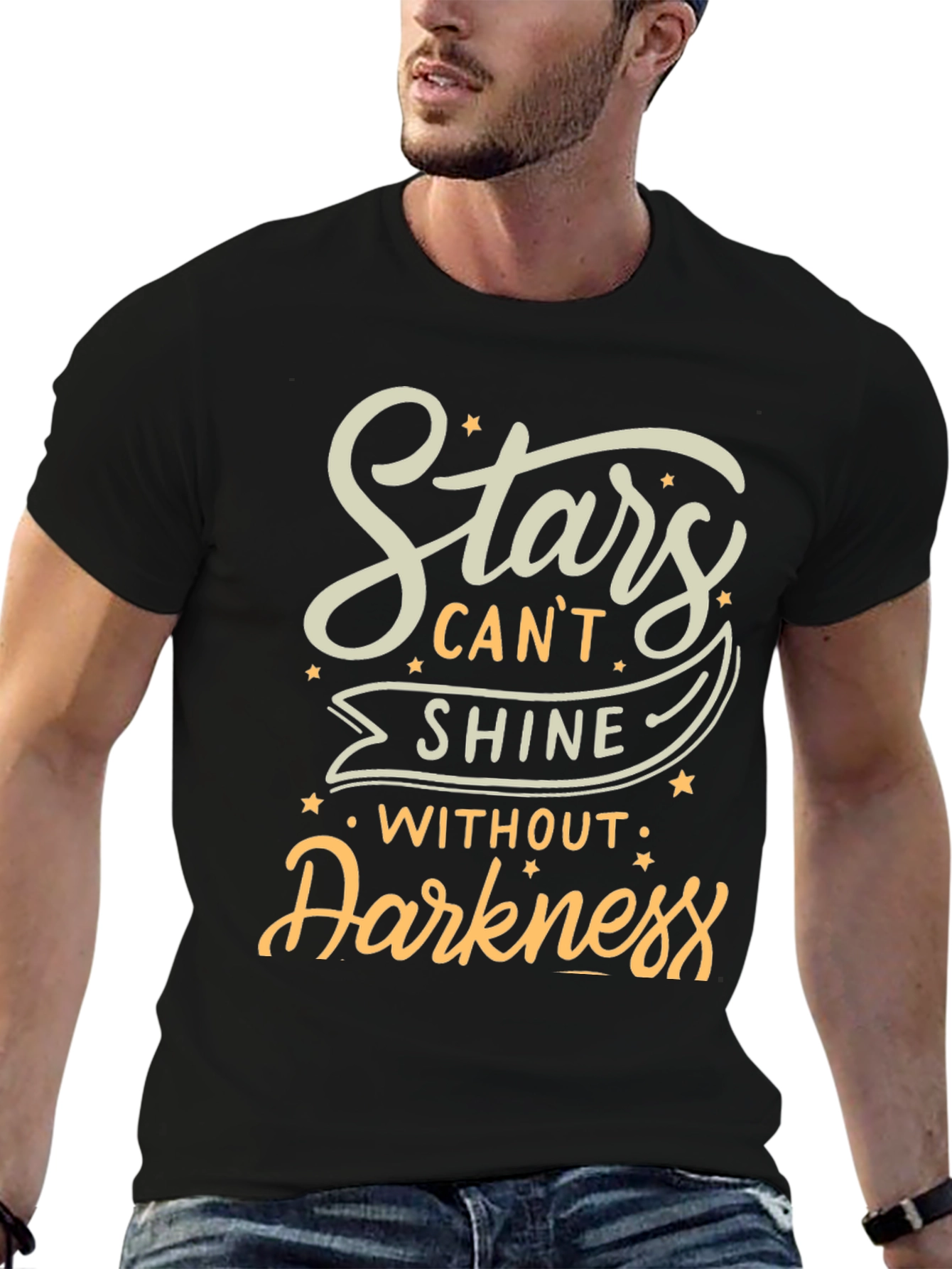 Stars Cant Shine Black T-Shirt