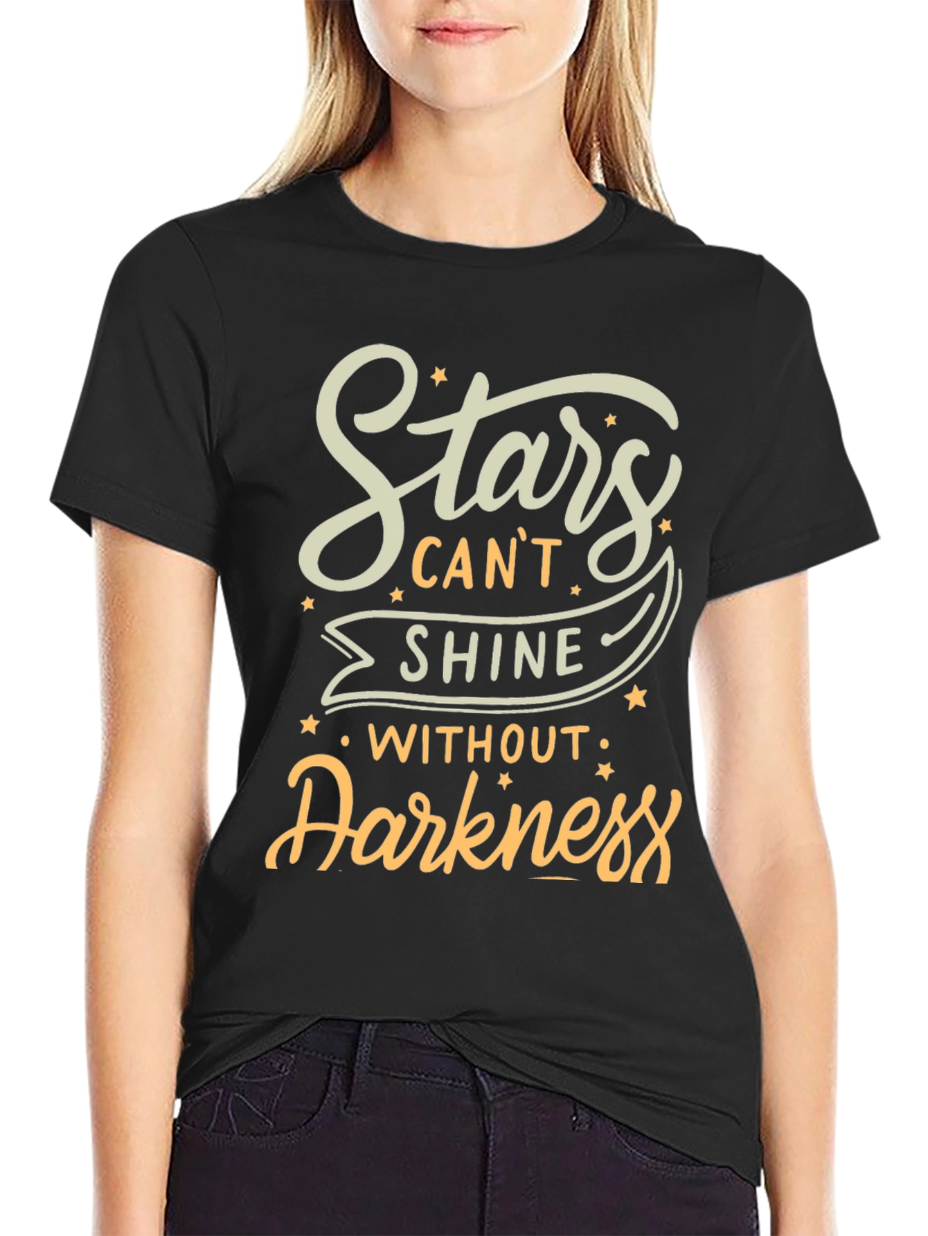 Stars Cant Shine Black T-Shirt