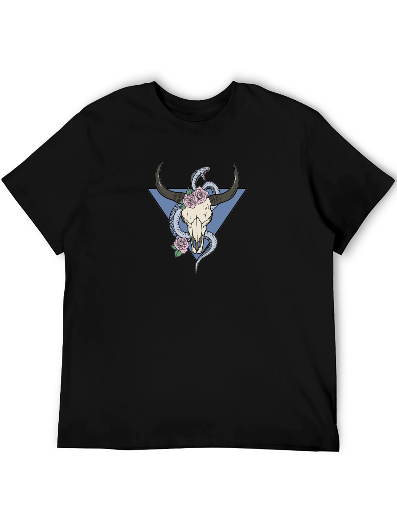 Skull & Snake Graphic T-Shirt - Cool Unique Design