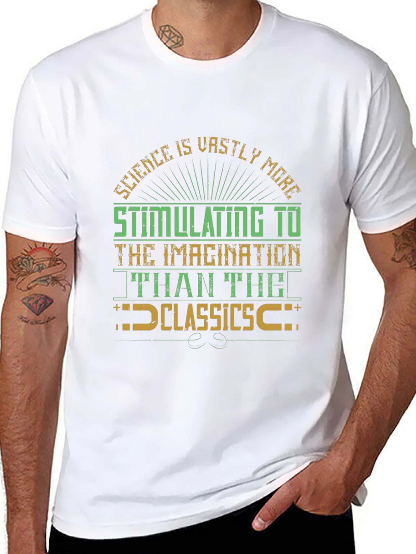 Science vs Classics Graphic T-Shirt