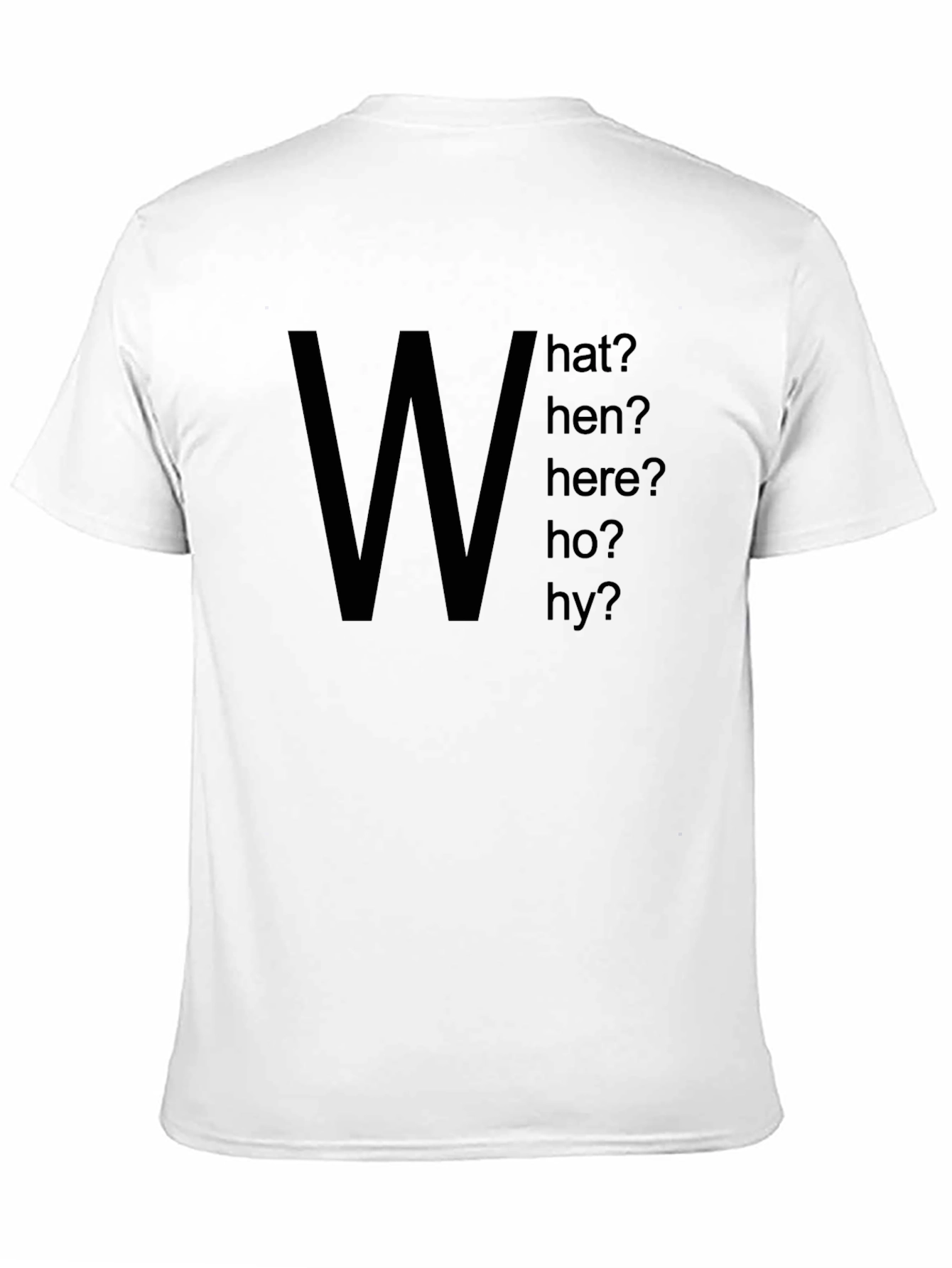 Inquisitive Tee: What When Where Who Why?