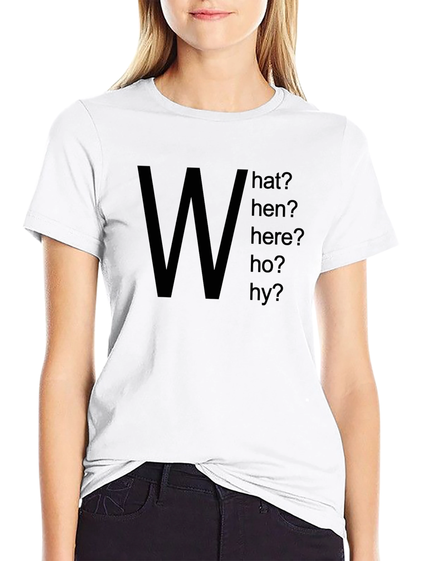 Inquisitive Tee: What When Where Who Why?