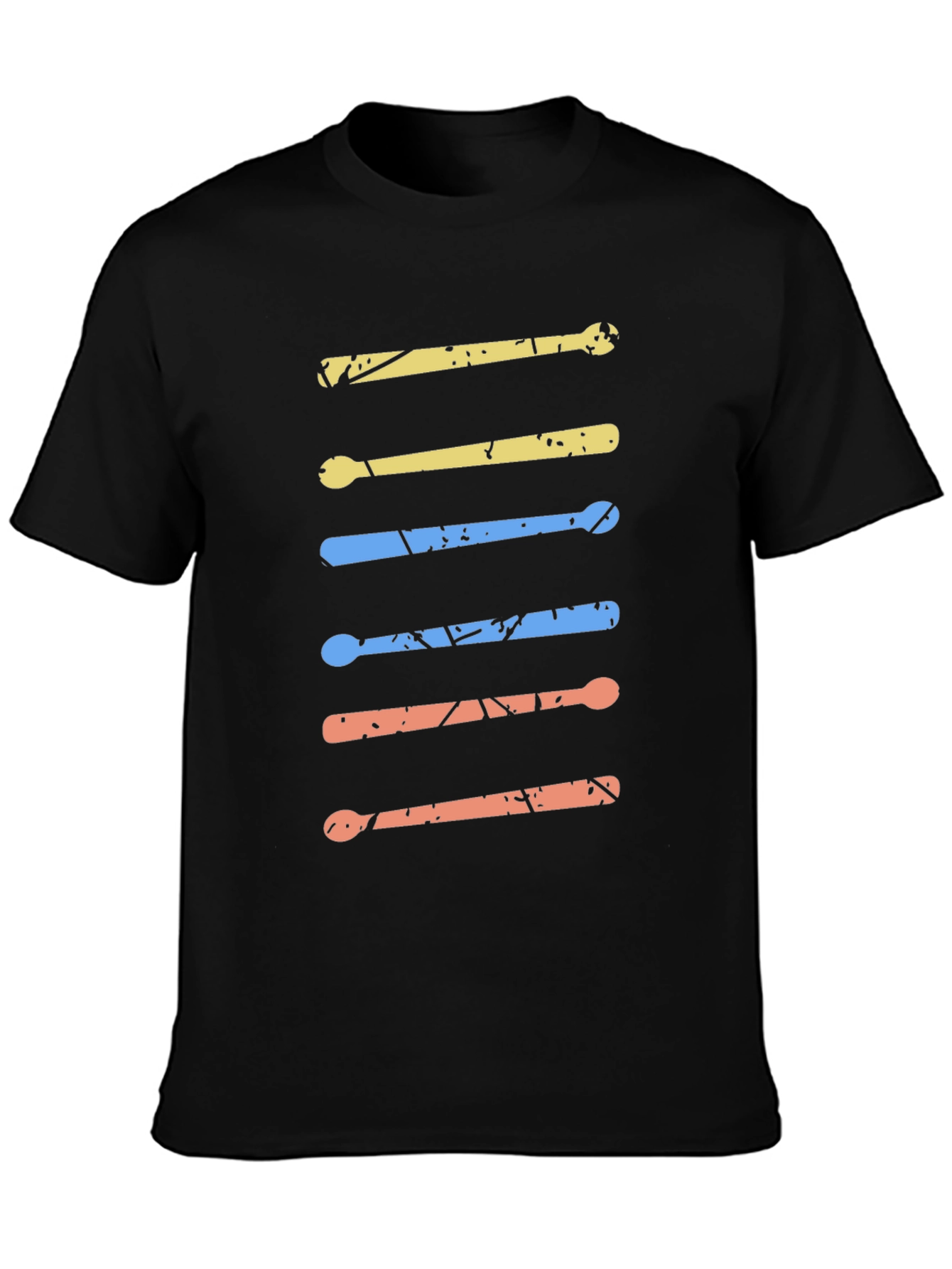 Drum Sticks Graphic Tee - Retro Music Lover Shirt