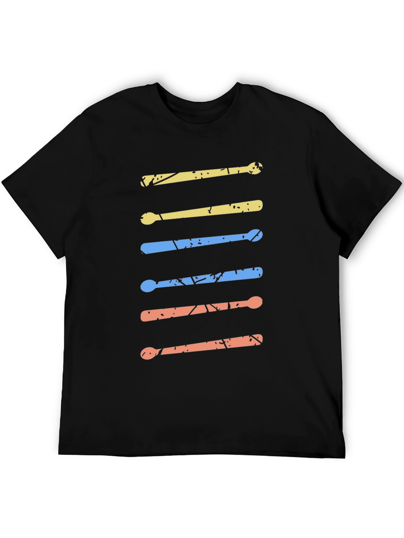Drum Sticks Graphic Tee - Retro Music Lover Shirt