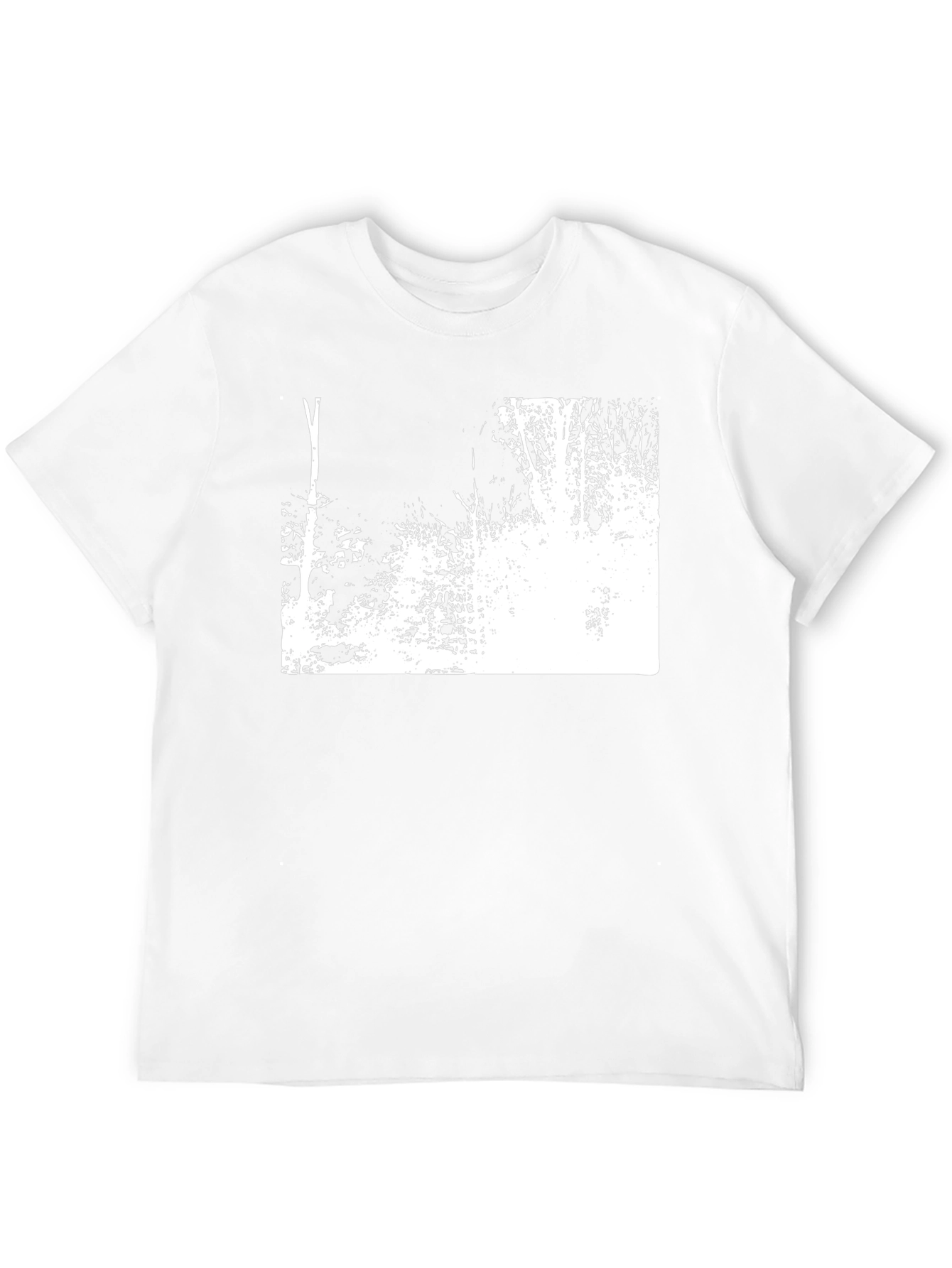 Abstract Forest Graphic Tee - Black Cotton