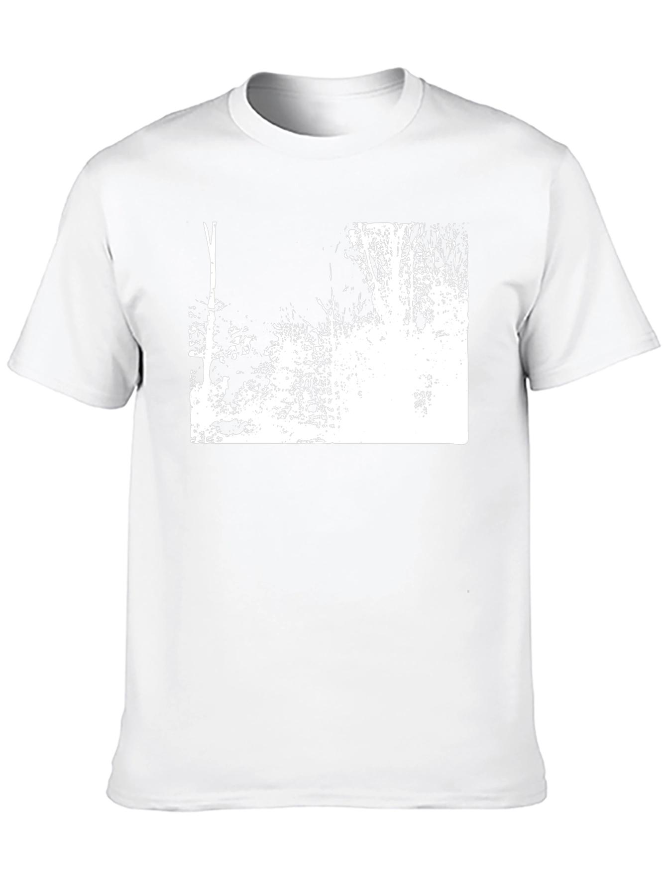 Abstract Forest Graphic Tee - Black Cotton