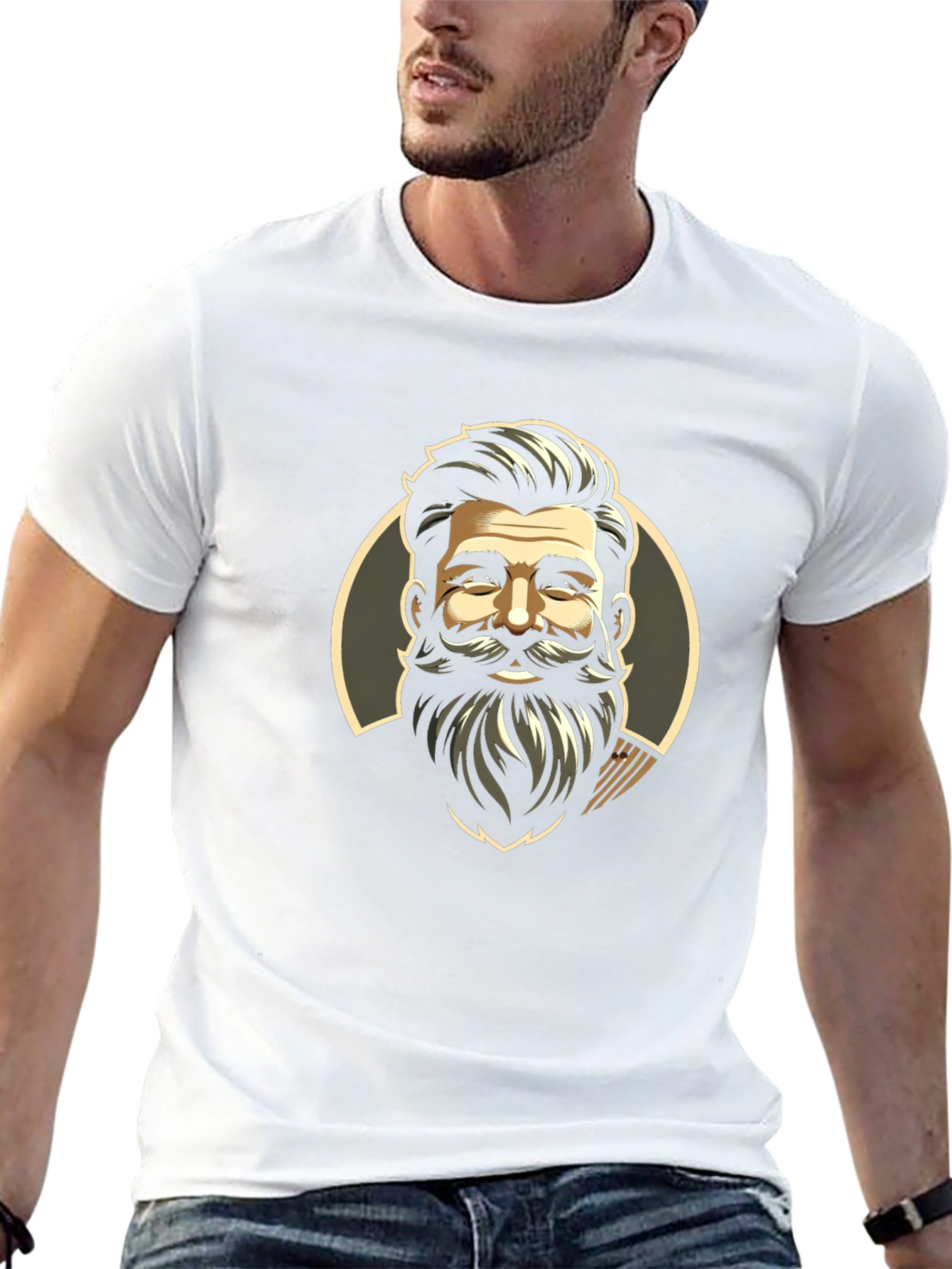 Bearded Man Graphic Tee - Stylish & Unique