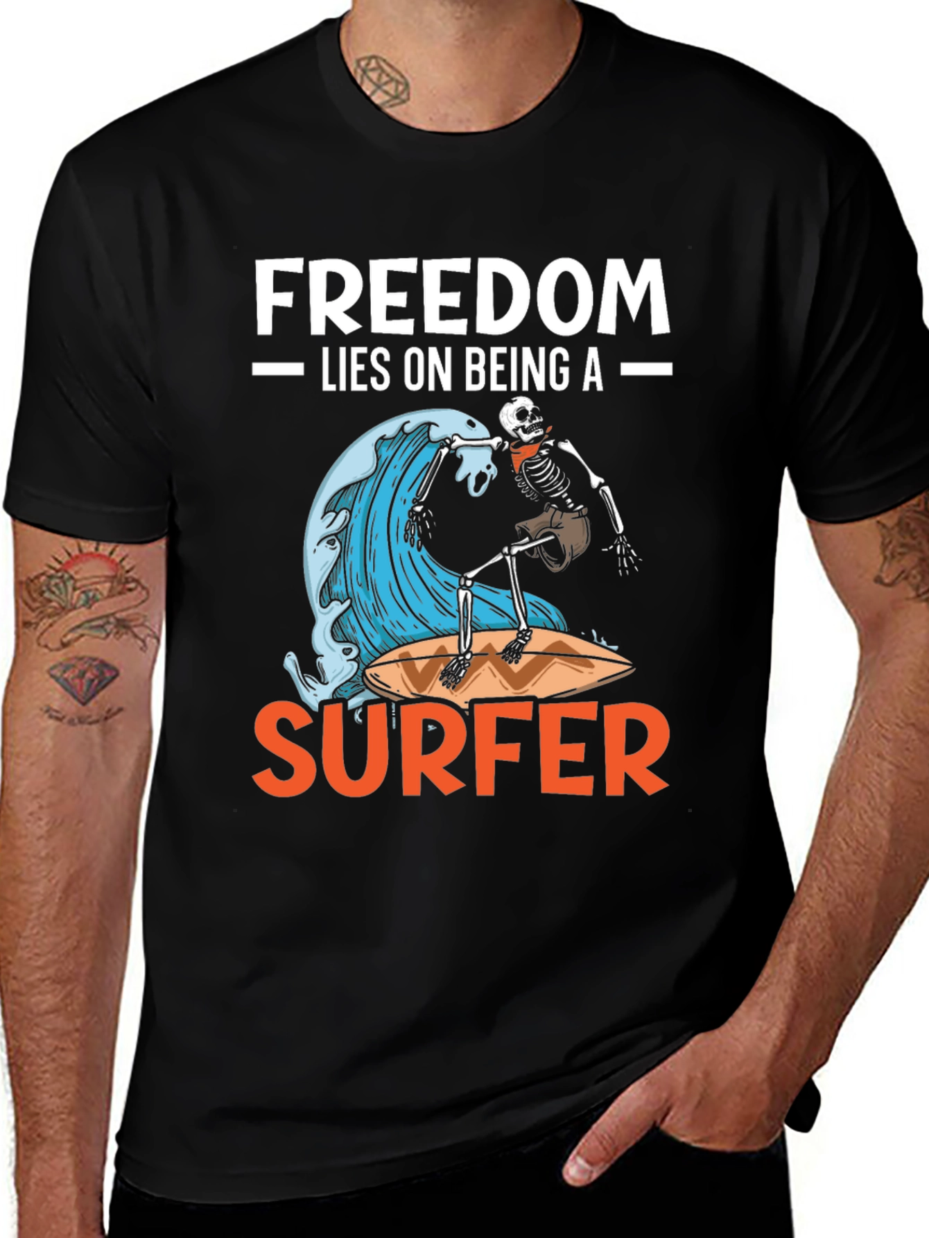 Freedom Surfer Graphic Tee - Ride the Wave!
