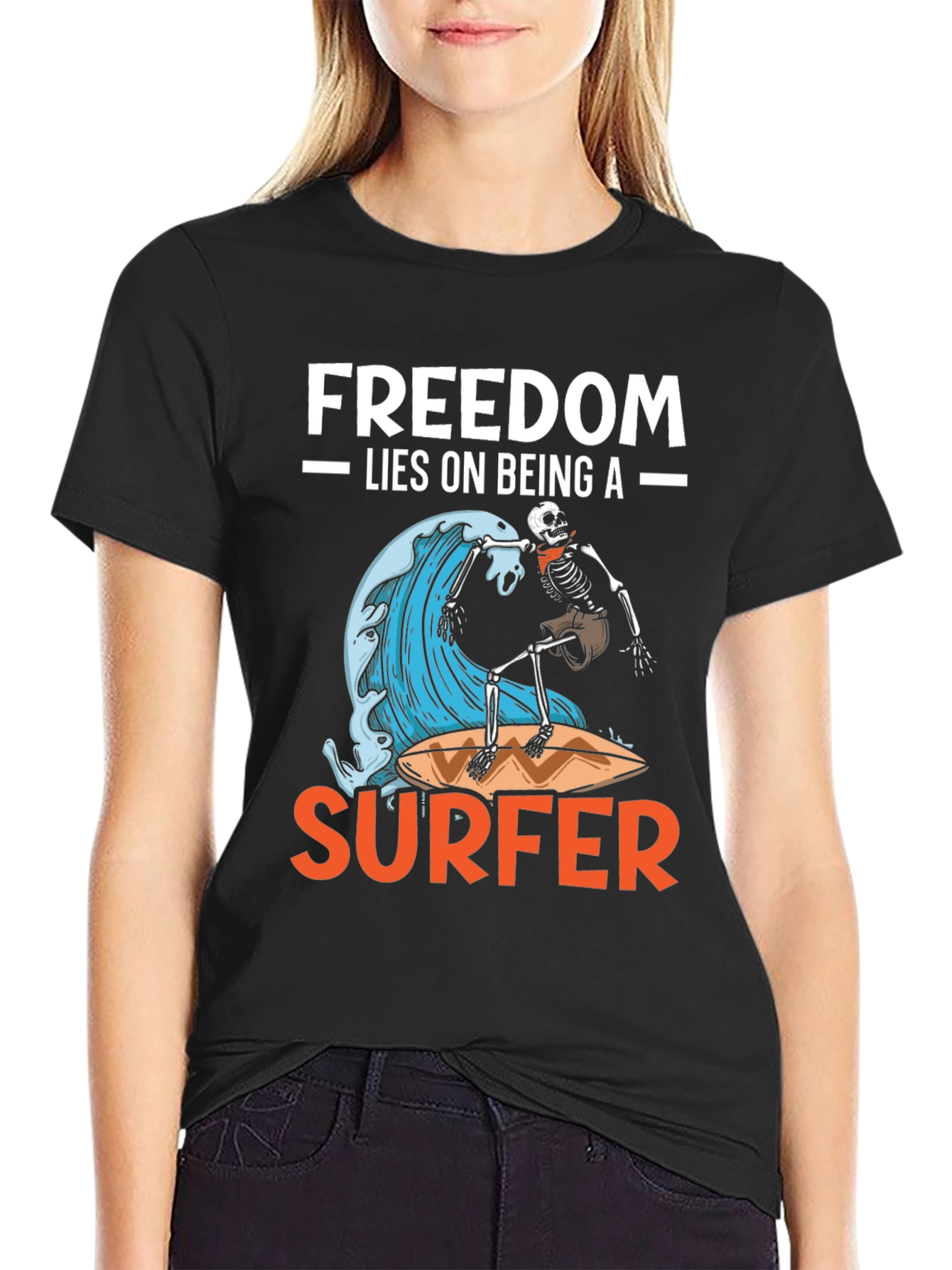 Freedom Surfer Graphic Tee - Ride the Wave!