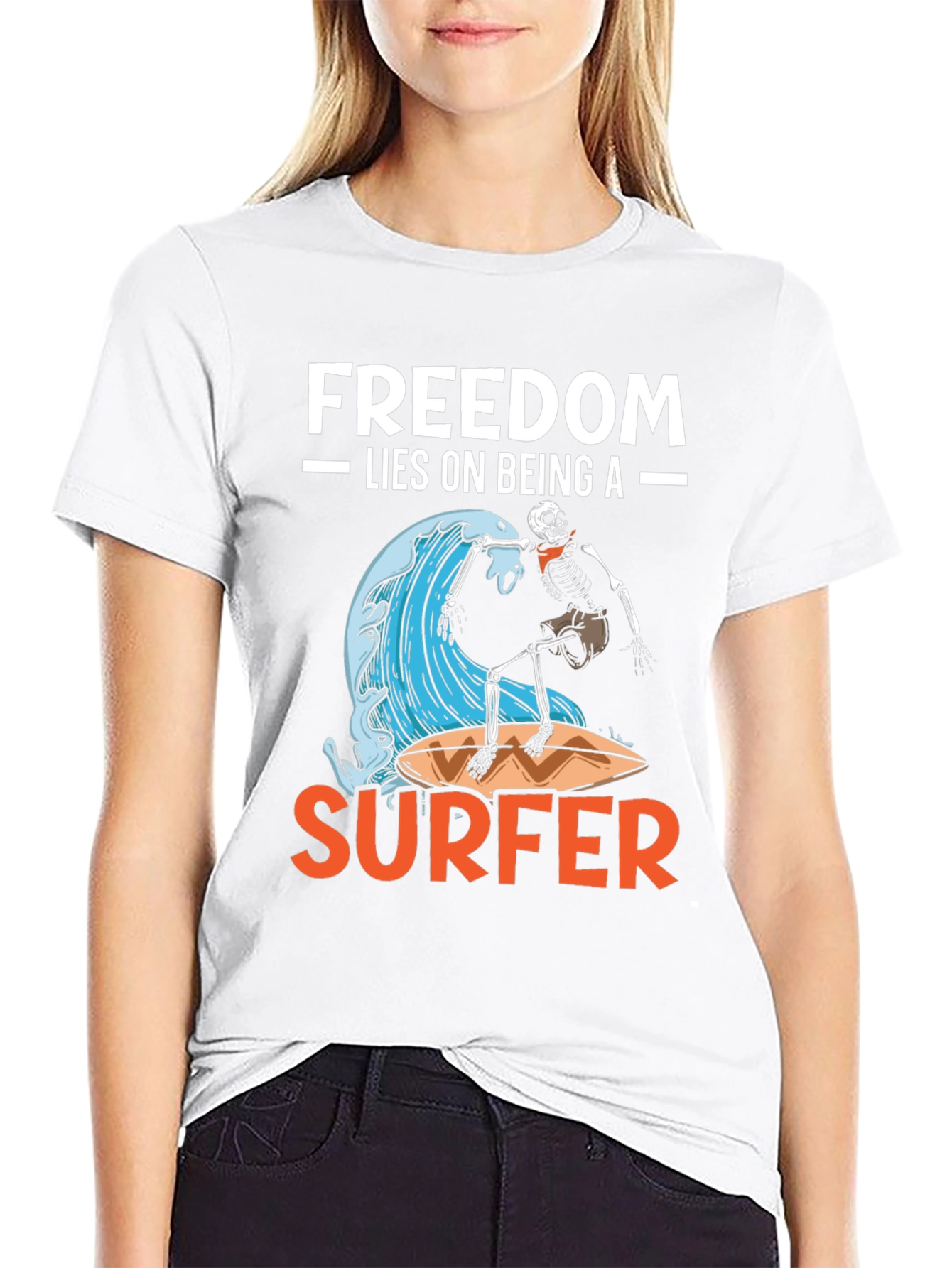 Freedom Surfer Graphic Tee - Ride the Wave!
