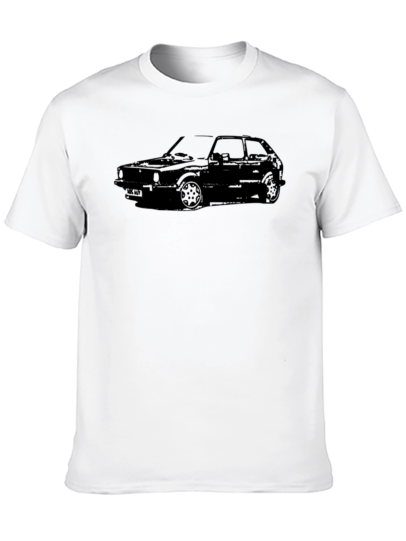 Classic Car Graphic Tee - Black Cotton