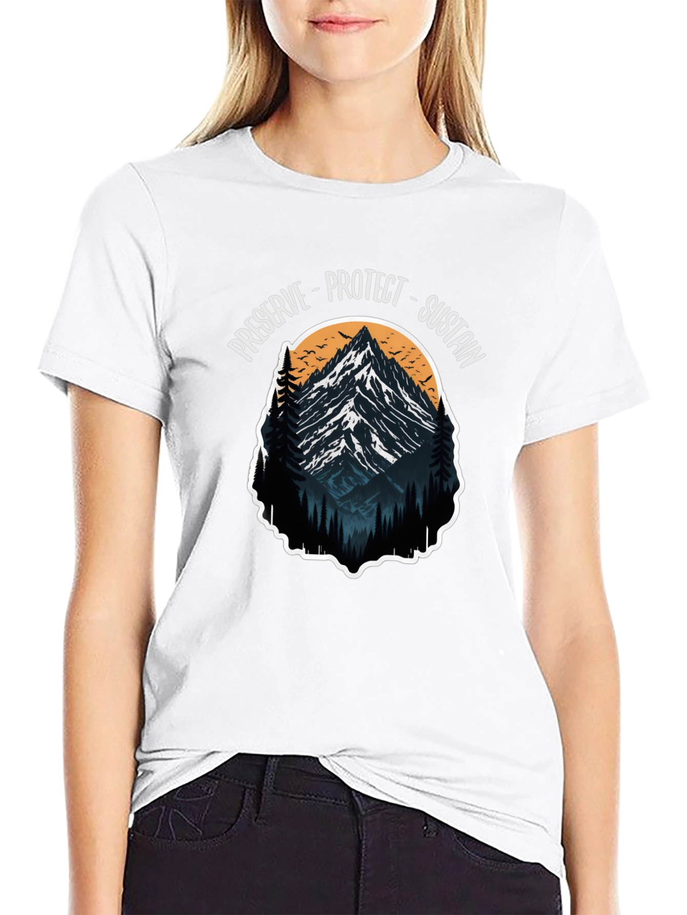 Preserve Protect Sustain Mountain Graphic Tee