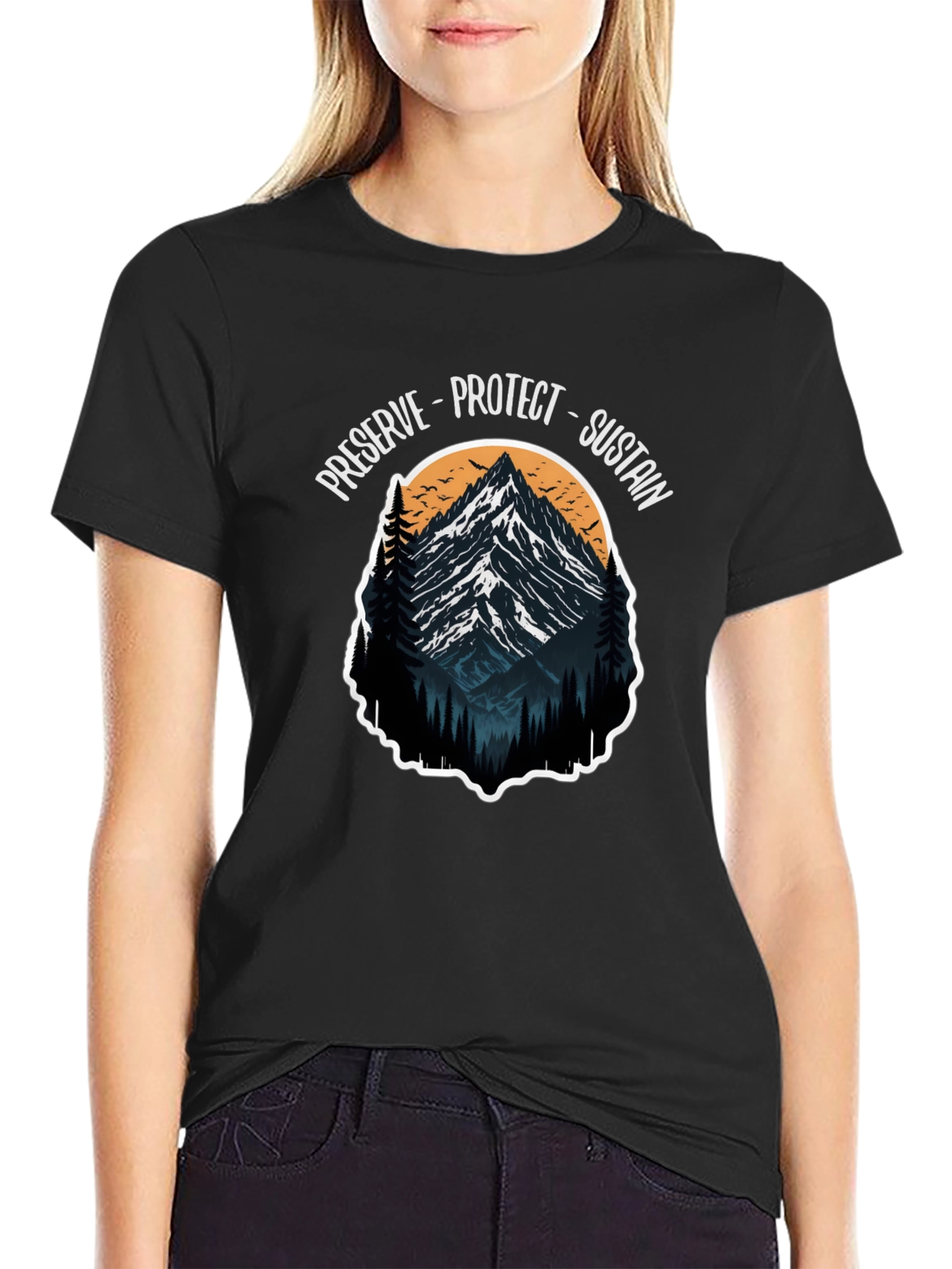 Preserve Protect Sustain Mountain Graphic Tee