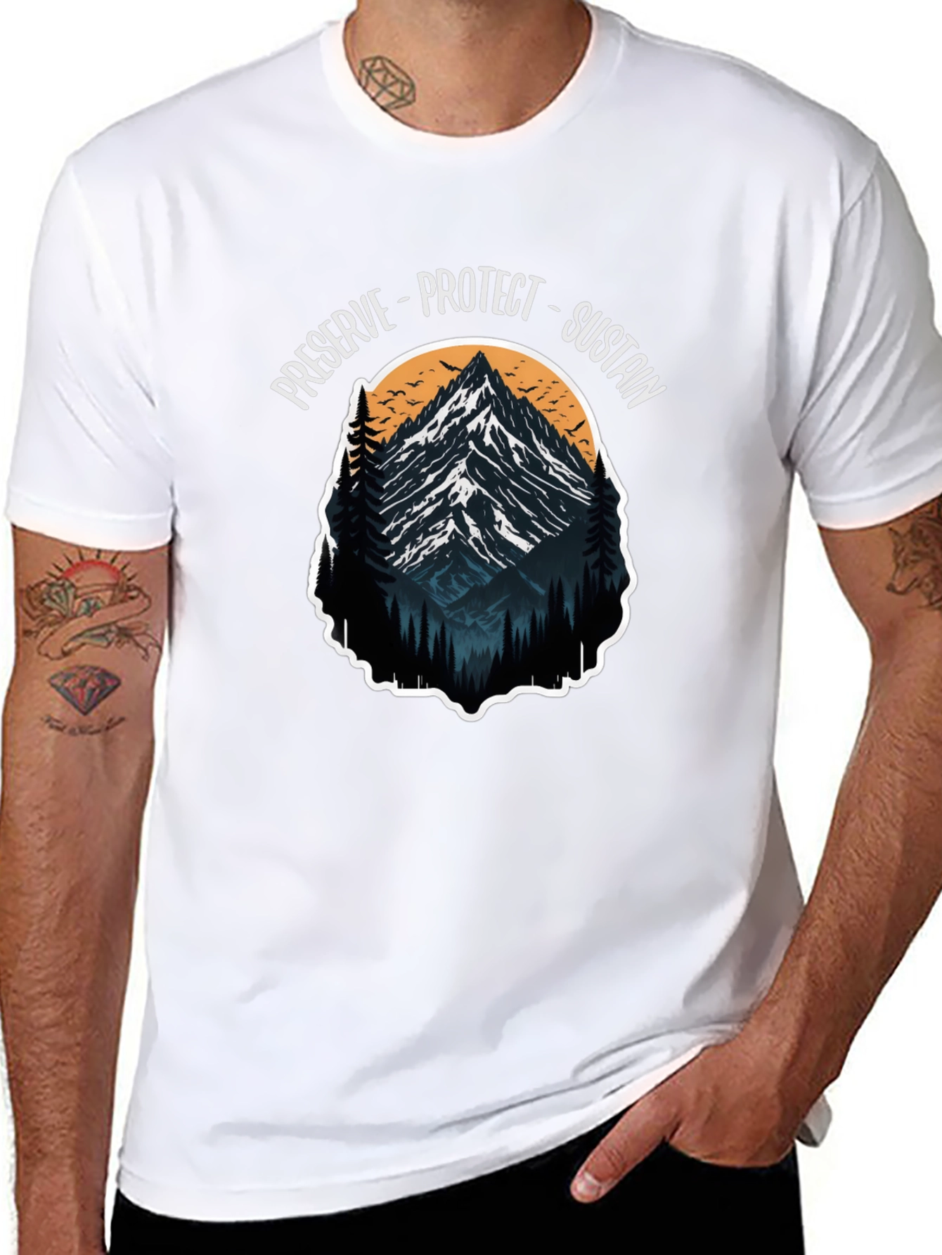 Preserve Protect Sustain Mountain Graphic Tee