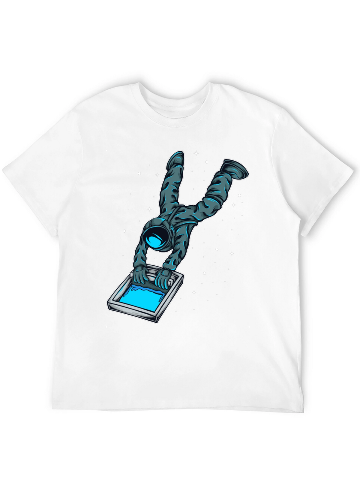 Astronaut Screen Printing T-Shirt - Unique Graphic Tee