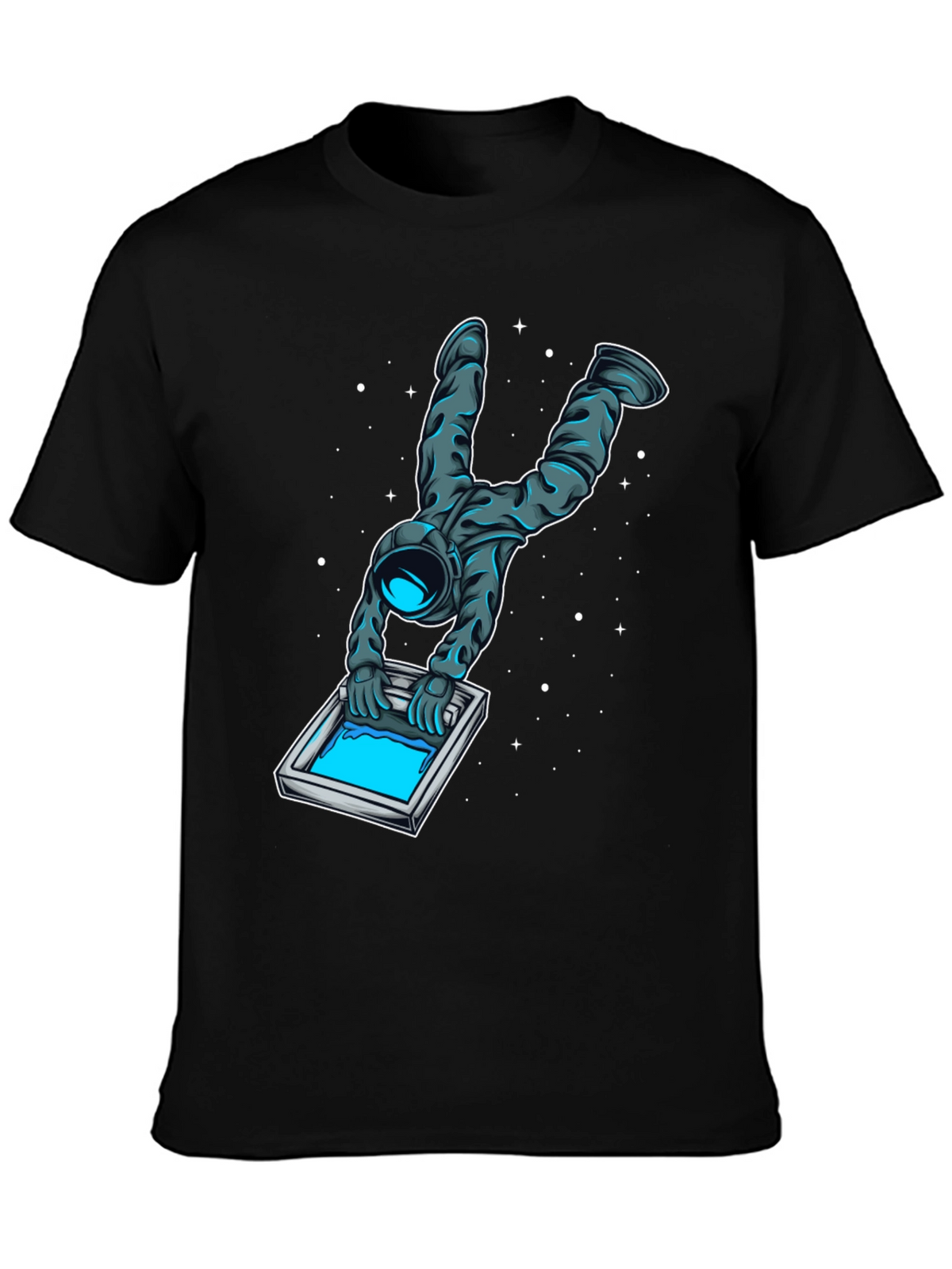Astronaut Screen Printing T-Shirt - Unique Graphic Tee
