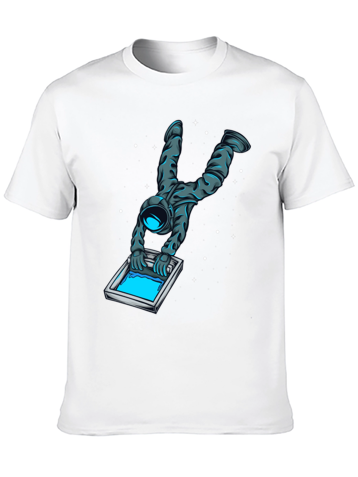 Astronaut Screen Printing T-Shirt - Unique Graphic Tee