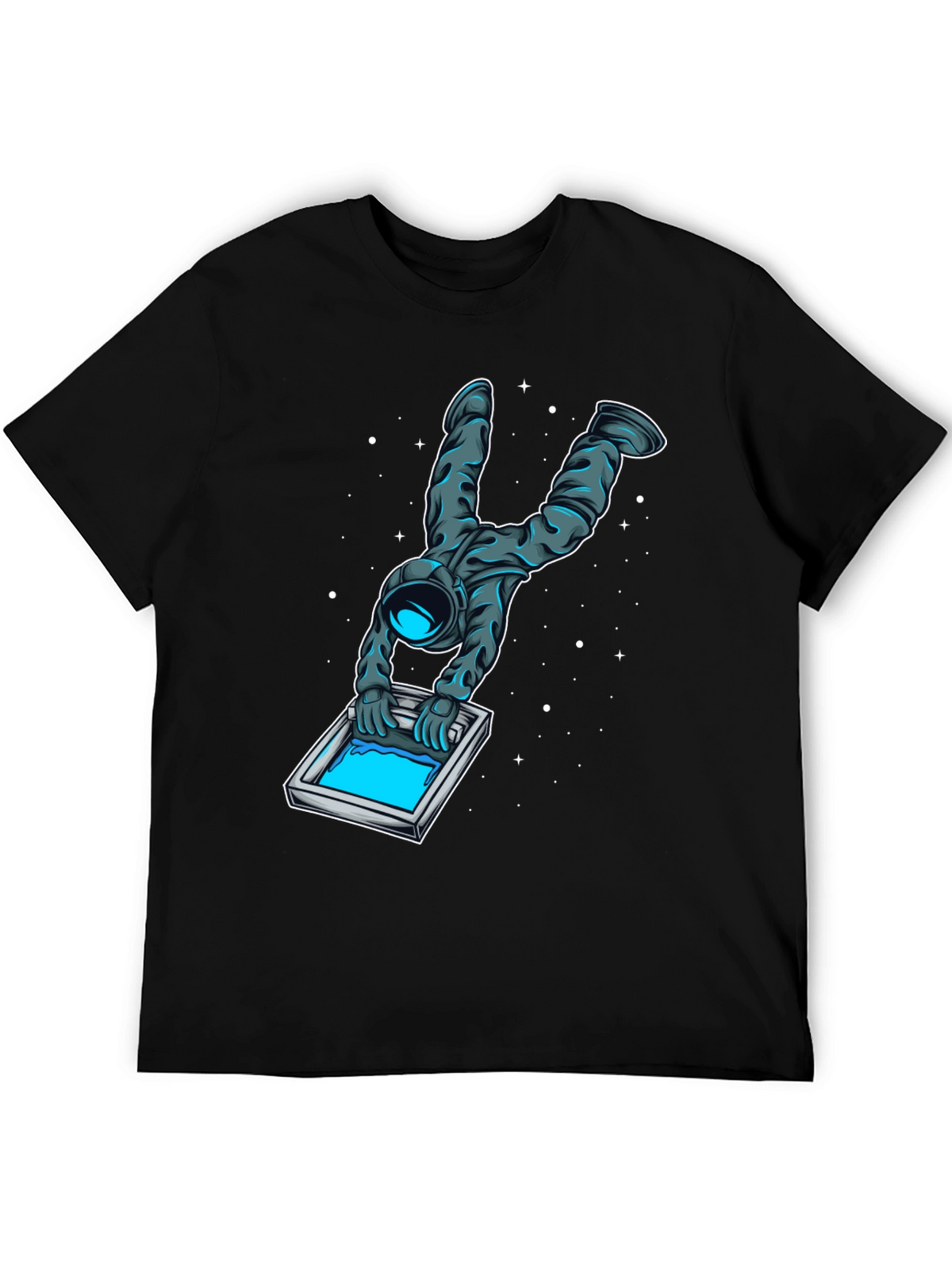 Astronaut Screen Printing T-Shirt - Unique Graphic Tee