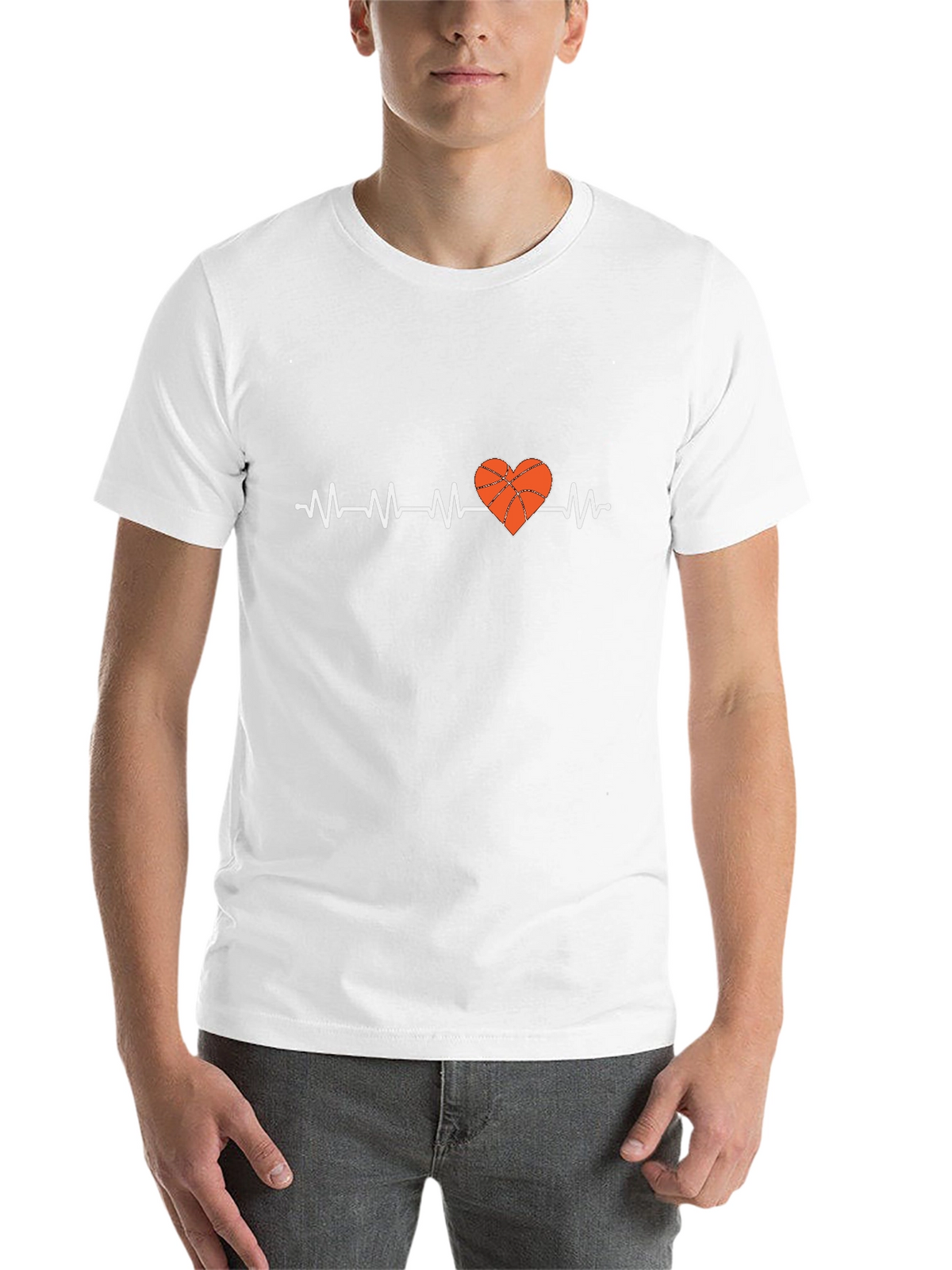 Heartbeat Basketball Heart T-Shirt