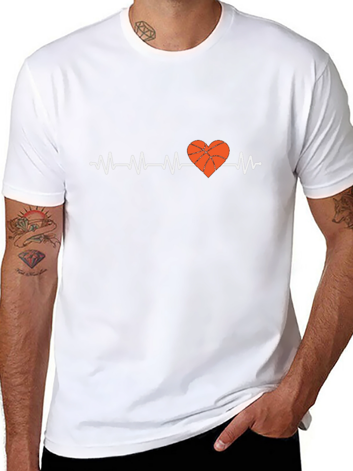 Heartbeat Basketball Heart T-Shirt